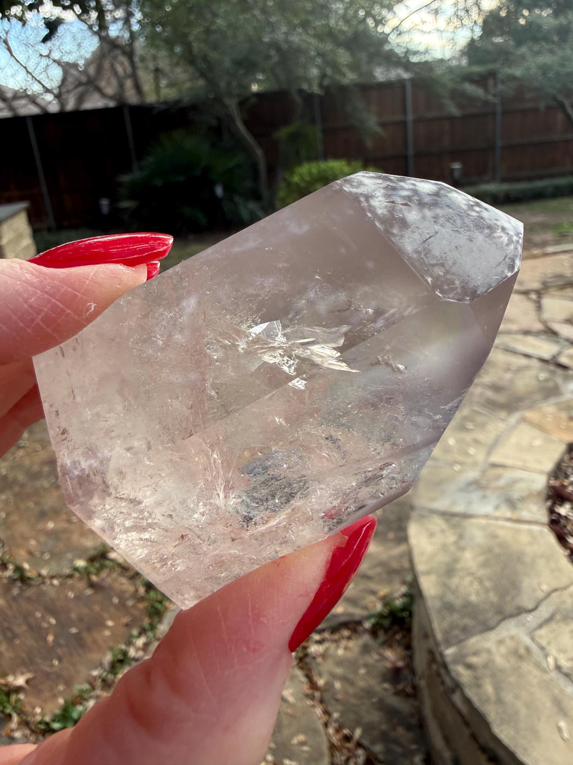 Large Rare Pink Lithium Lemurian, new, high quality, 2.75”, crystal healing, gift