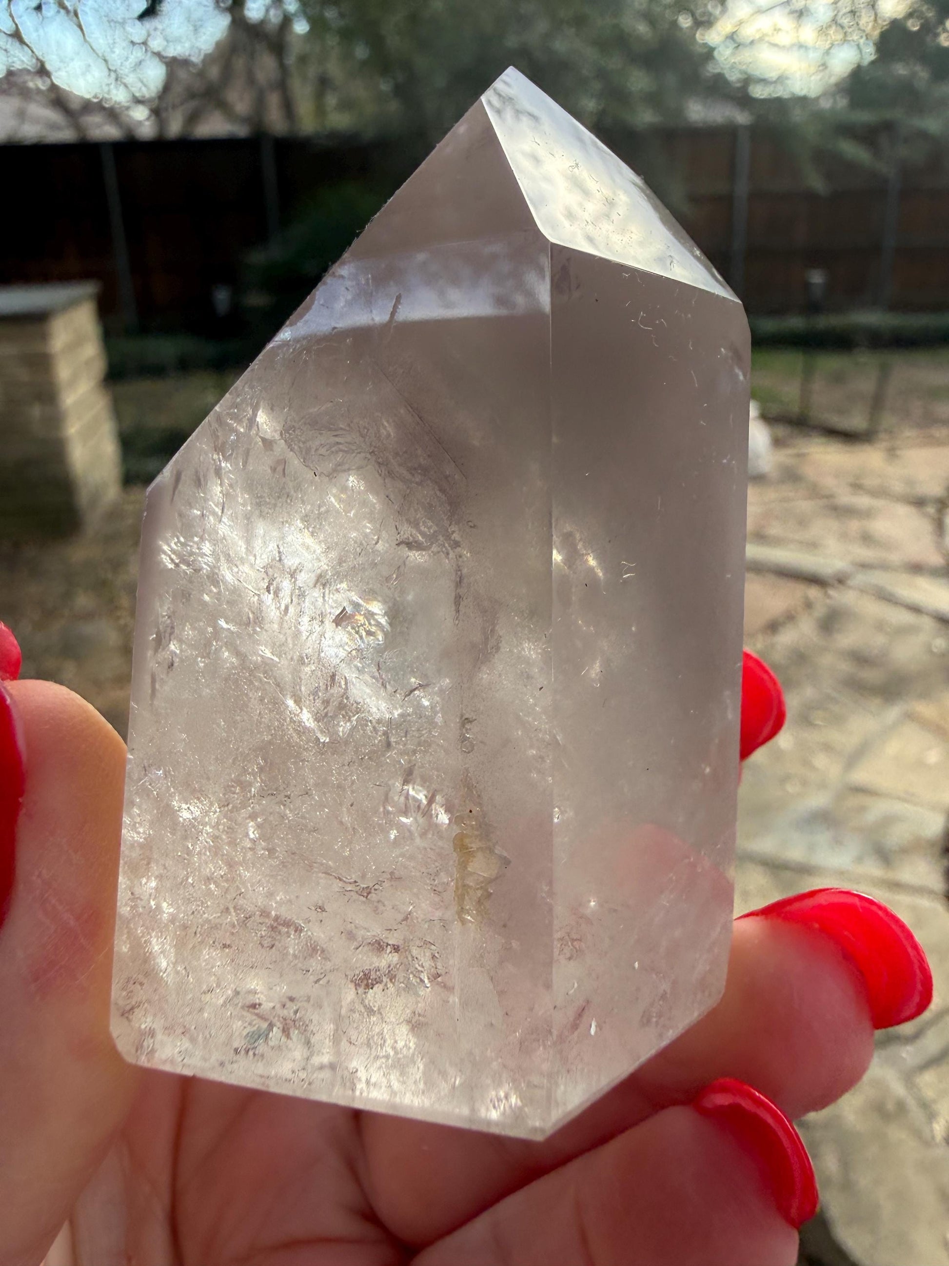 Large Rare Pink Lithium Lemurian, new, high quality, 2.75”, crystal healing, gift