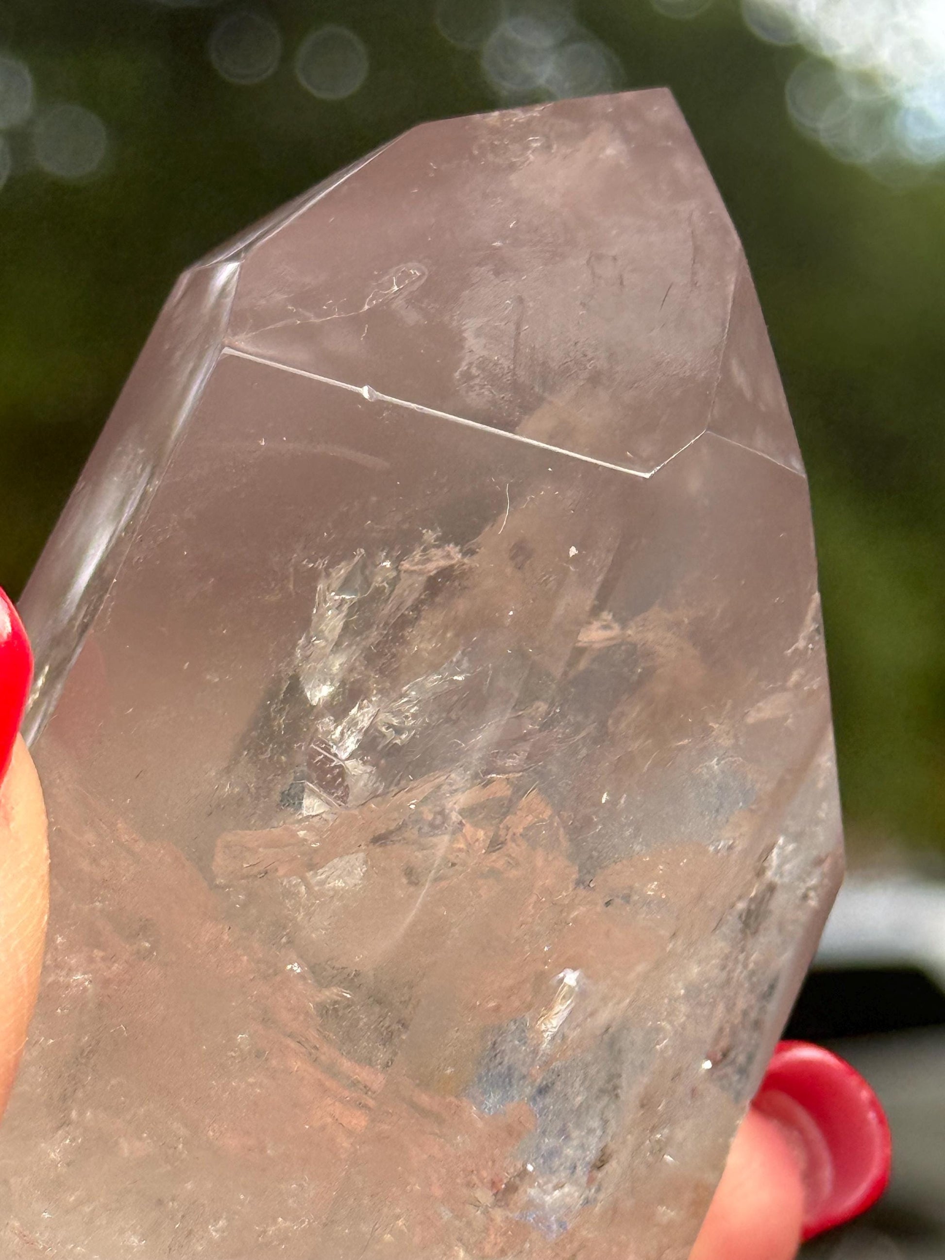 Large Rare Pink Lithium Lemurian, new, high quality, 2.75”, crystal healing, gift