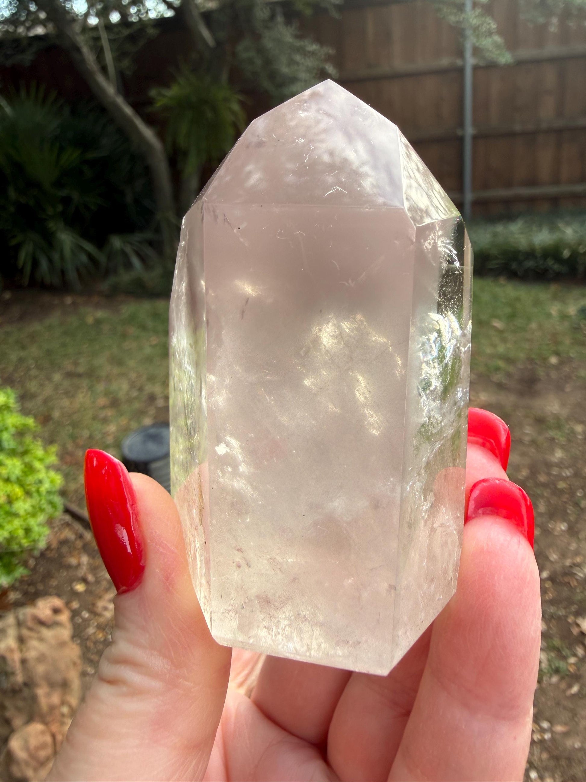 Large Rare Pink Lithium Lemurian, new, high quality, 2.75”, crystal healing, gift