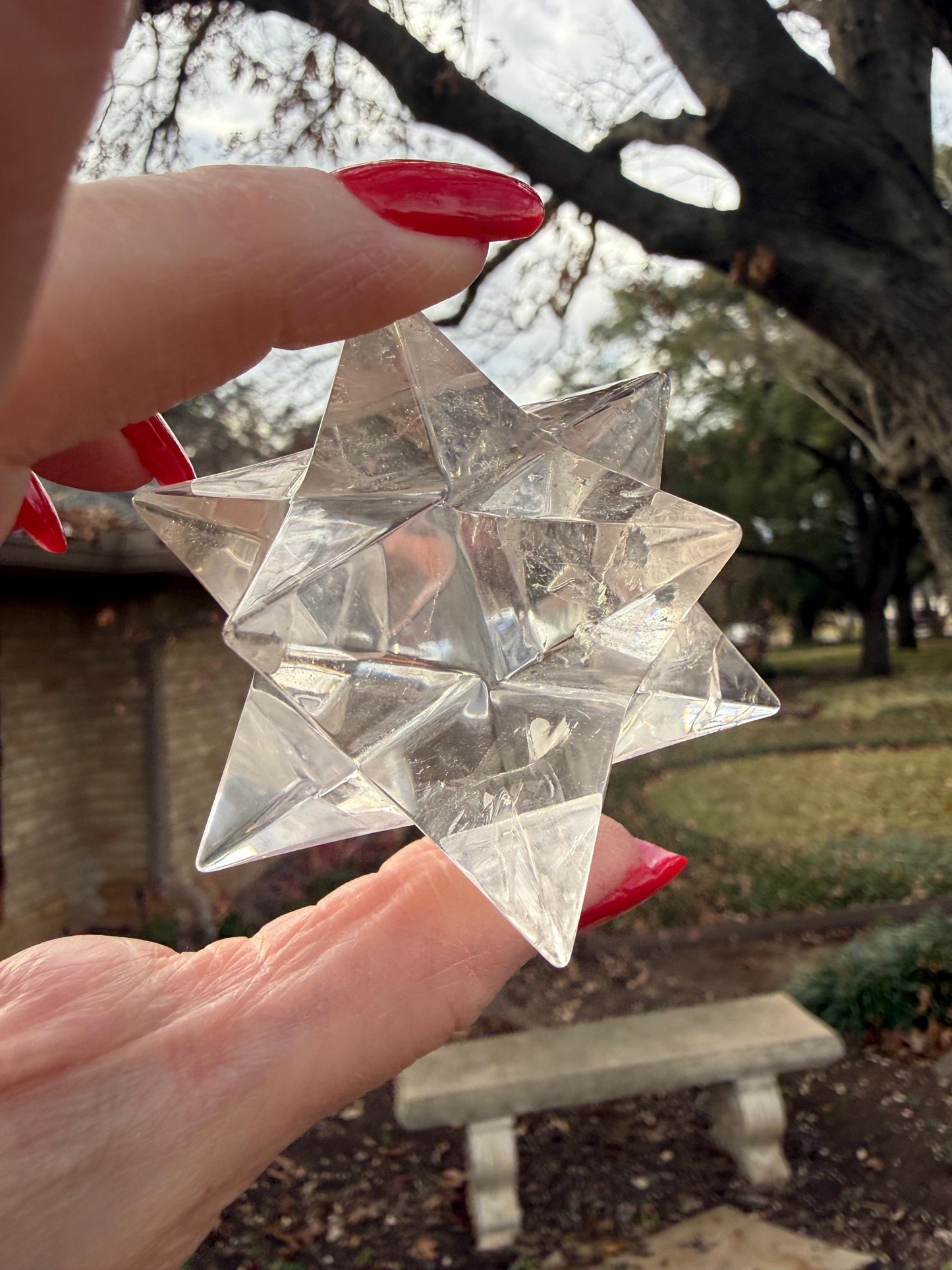 Lemurian Quartz Moravian Merkaba Star 2.5”, high vibration crystals, crystal healing, gift
