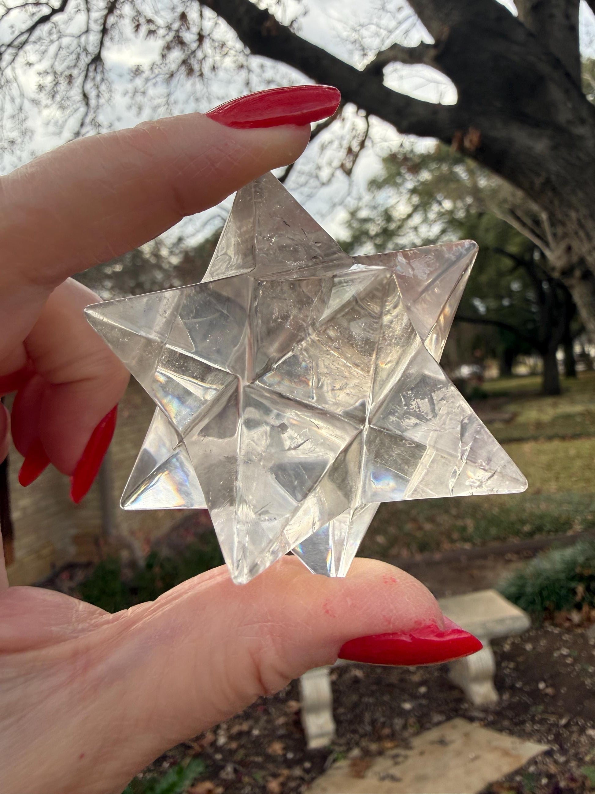 Lemurian Quartz Moravian Merkaba Star 2.5”, high vibration crystals, crystal healing, gift