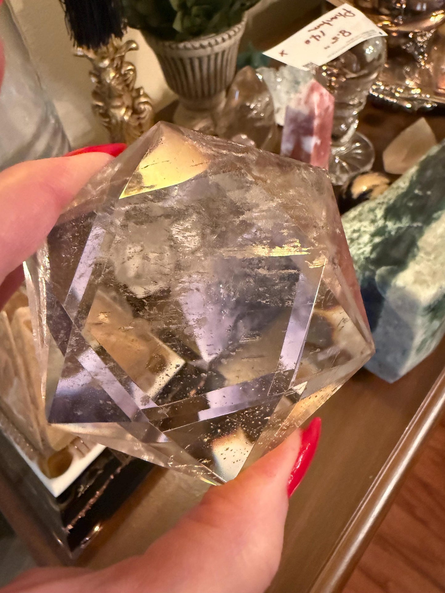 Lemurian Star, stunning carving, new, 3.6 ounces, 3”, Brazil, high vibration crystal healing, crystals, altar, gift