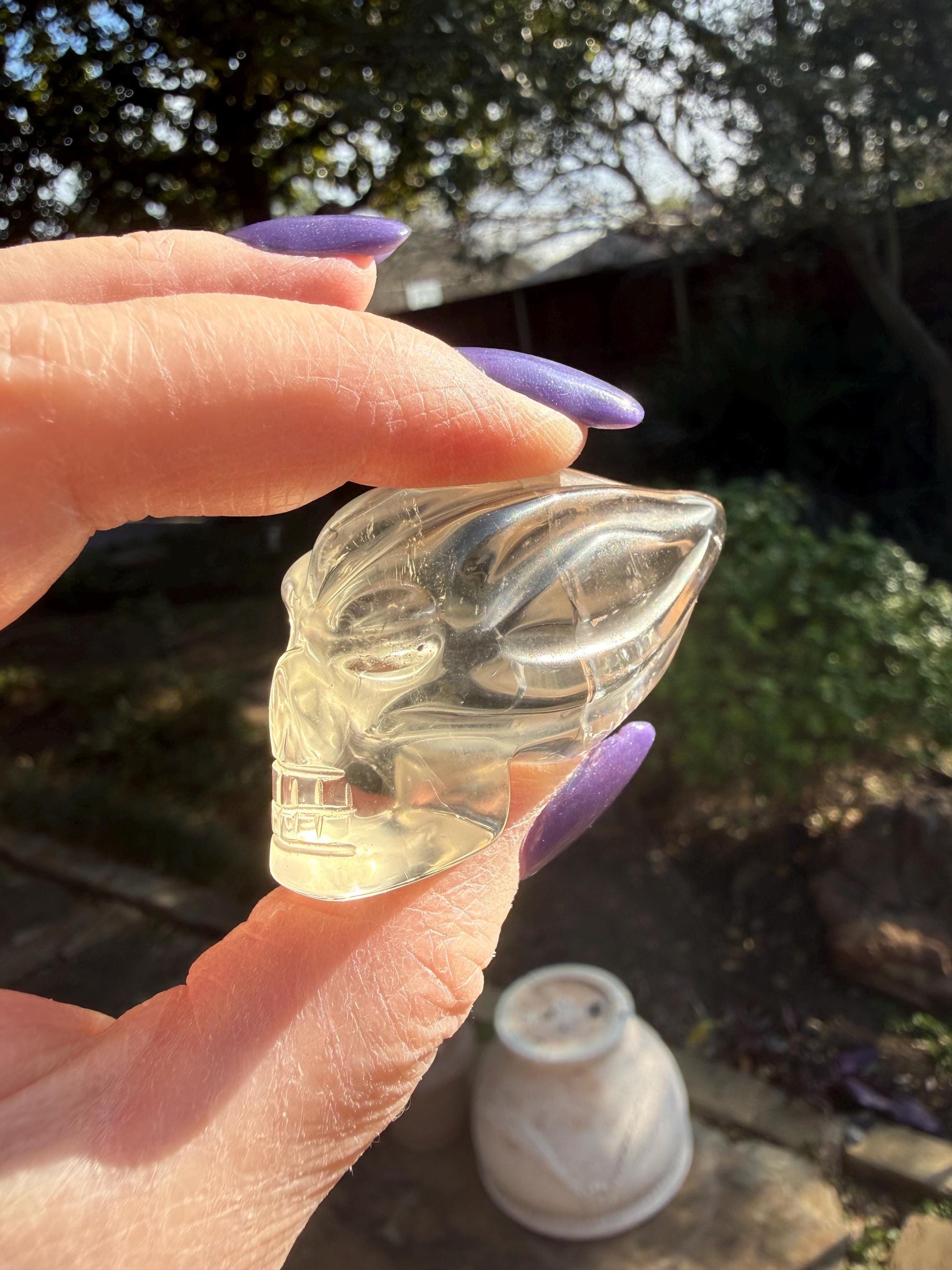 Citrine Travelers Skull, 2.3”, gifts, high vibration crystals, crystal healing, abundance skulls