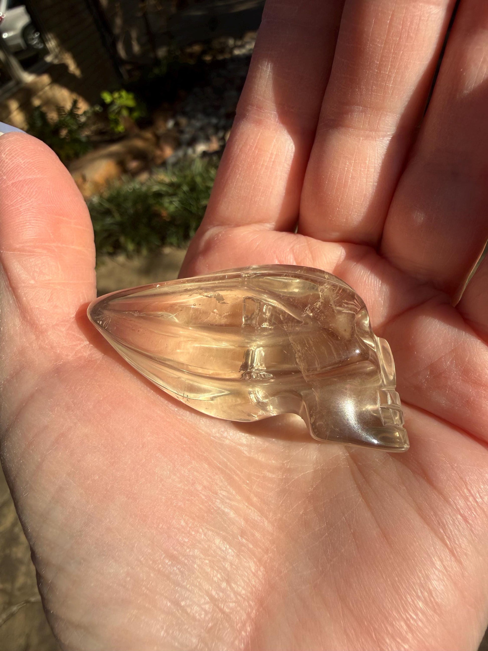 Citrine Travelers Skull, 2.3”, gifts, high vibration crystals, crystal healing, abundance skulls