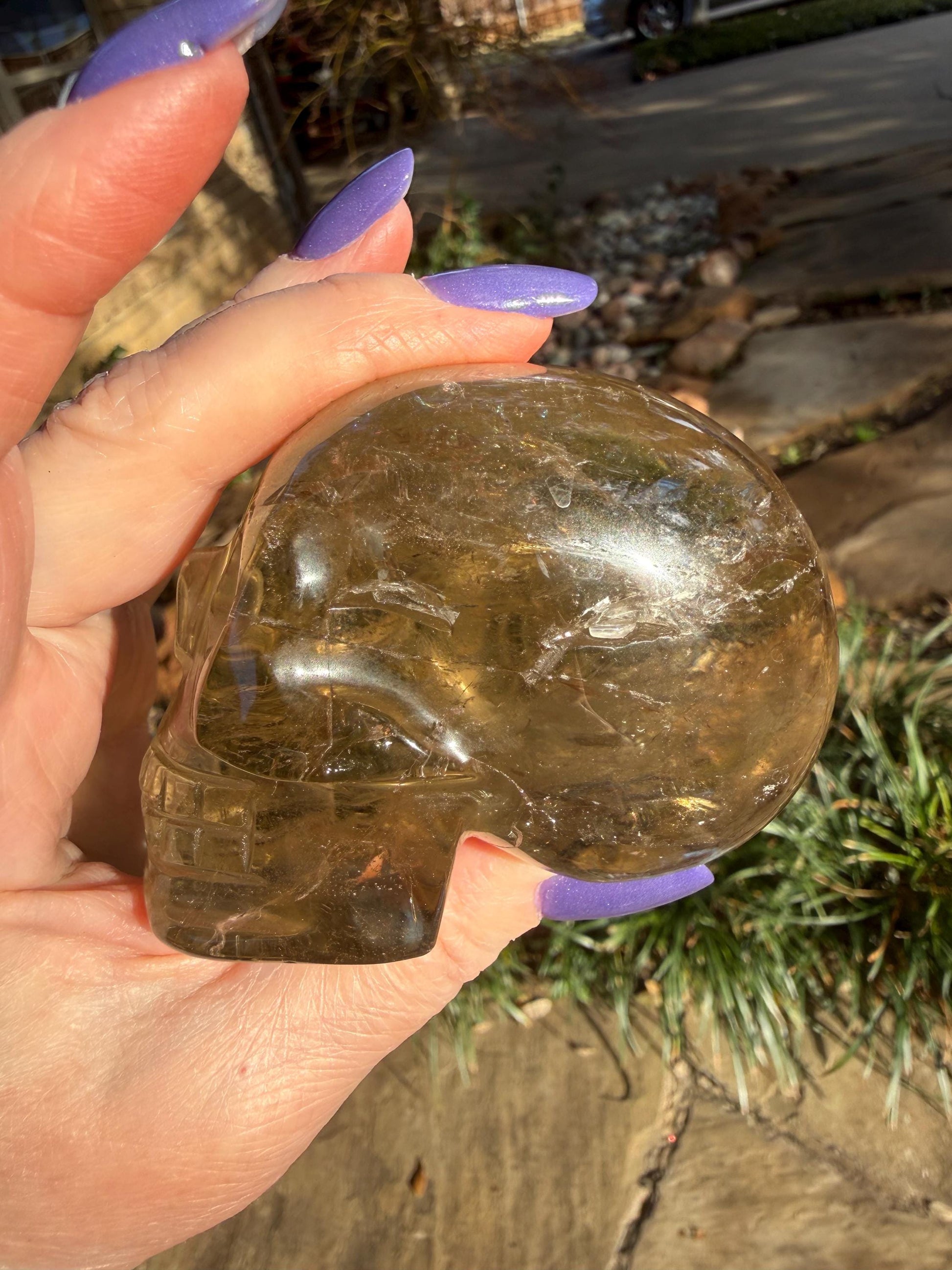 Citrine Skull, 3”, gift, high vibration crystals, crystal healing, abundance skulls