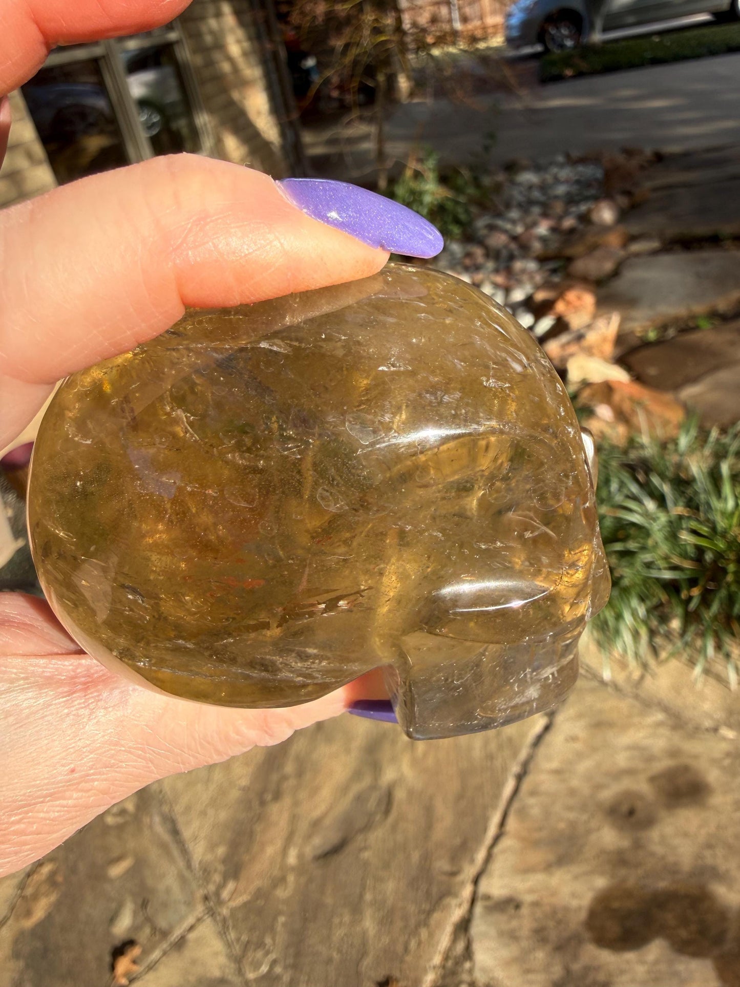 Citrine Skull, 3”, gift, high vibration crystals, crystal healing, abundance skulls