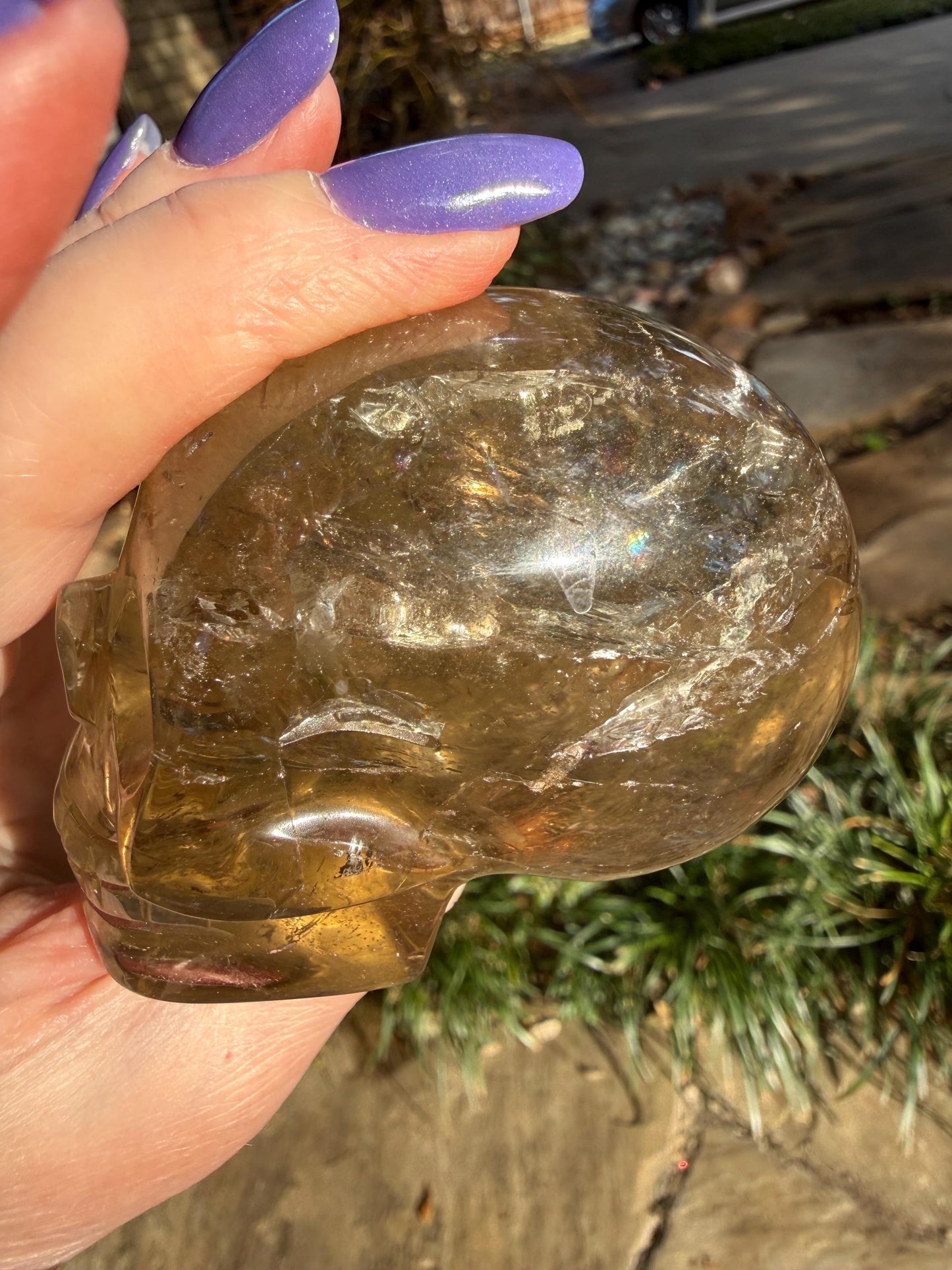 Citrine Skull, 3”, gift, high vibration crystals, crystal healing, abundance skulls