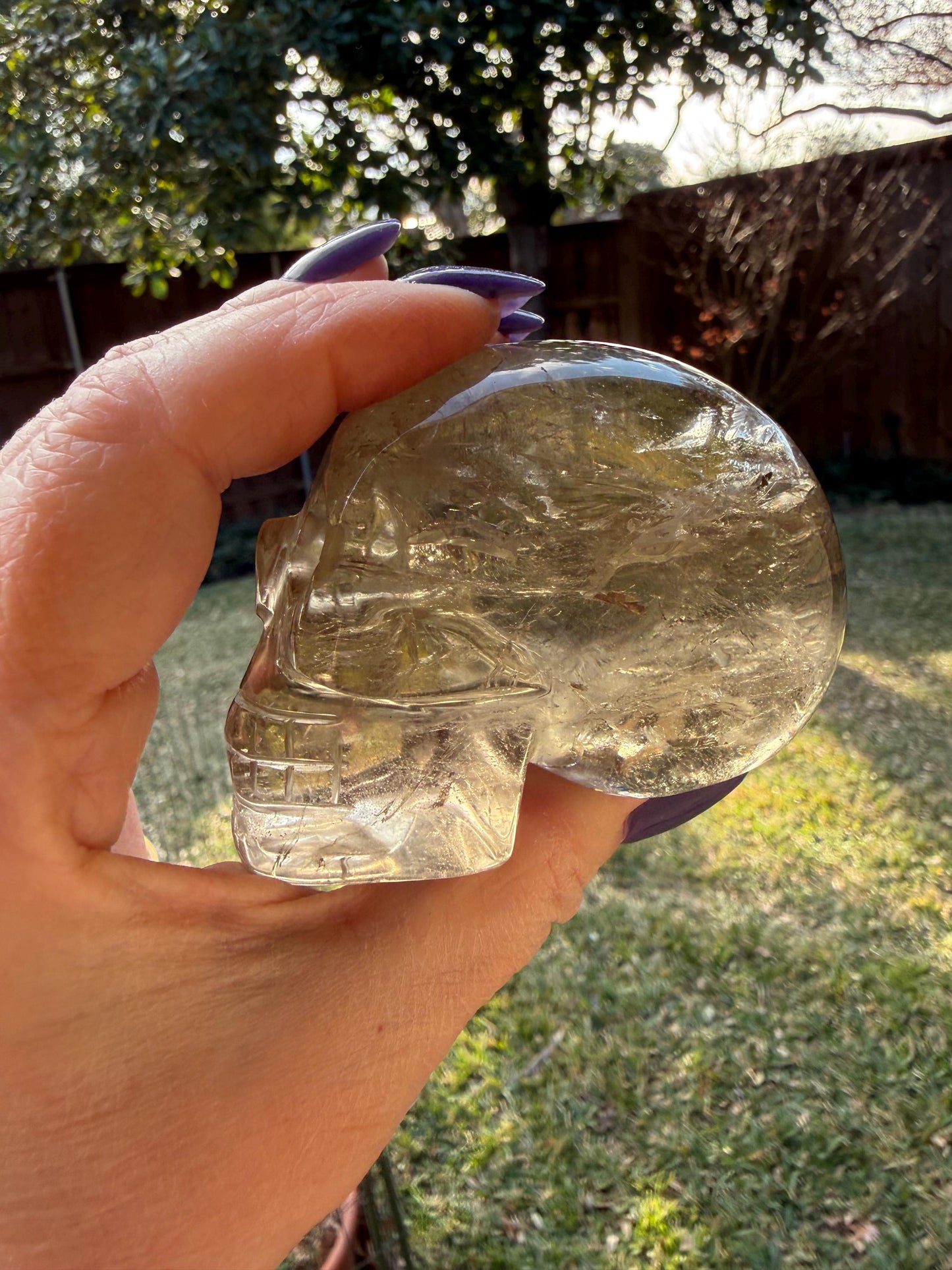 Citrine Skull, 3”, gift, high vibration crystals, crystal healing, abundance skulls