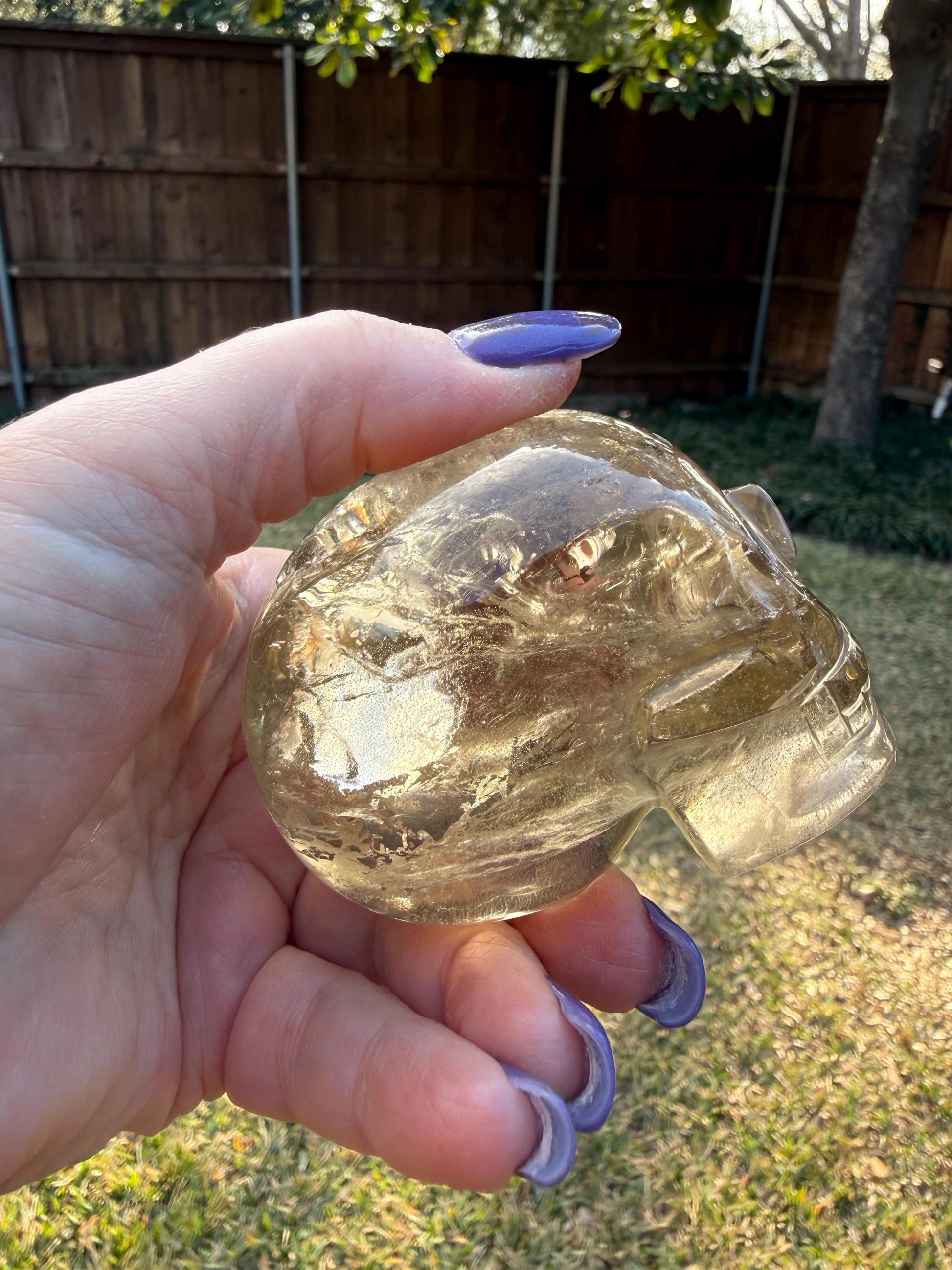 Citrine Skull, 3”, gift, high vibration crystals, crystal healing, abundance skulls
