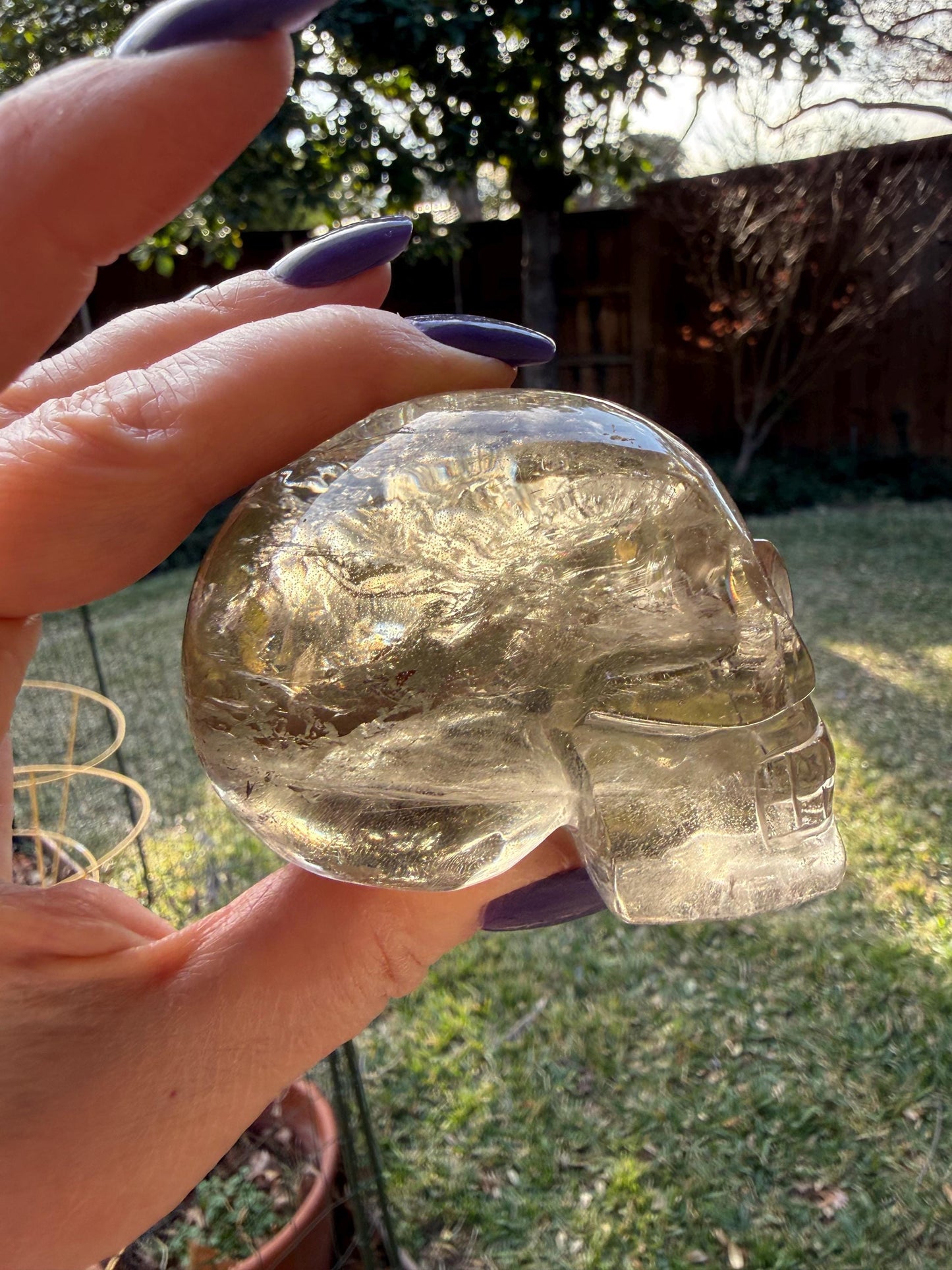 Citrine Skull, 3”, gift, high vibration crystals, crystal healing, abundance skulls