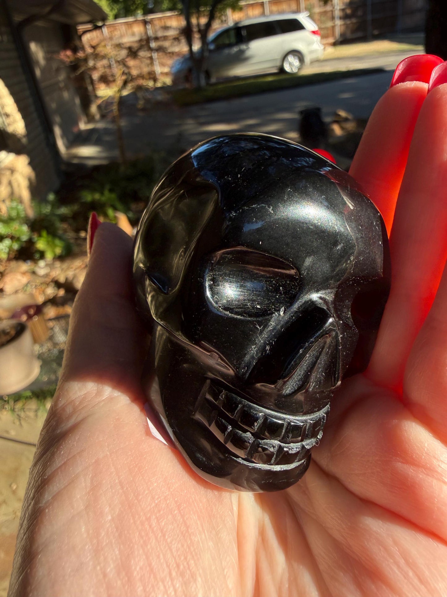 Black Obsidian Skull, 2.5”, crystal healing, crystals gift, reiki