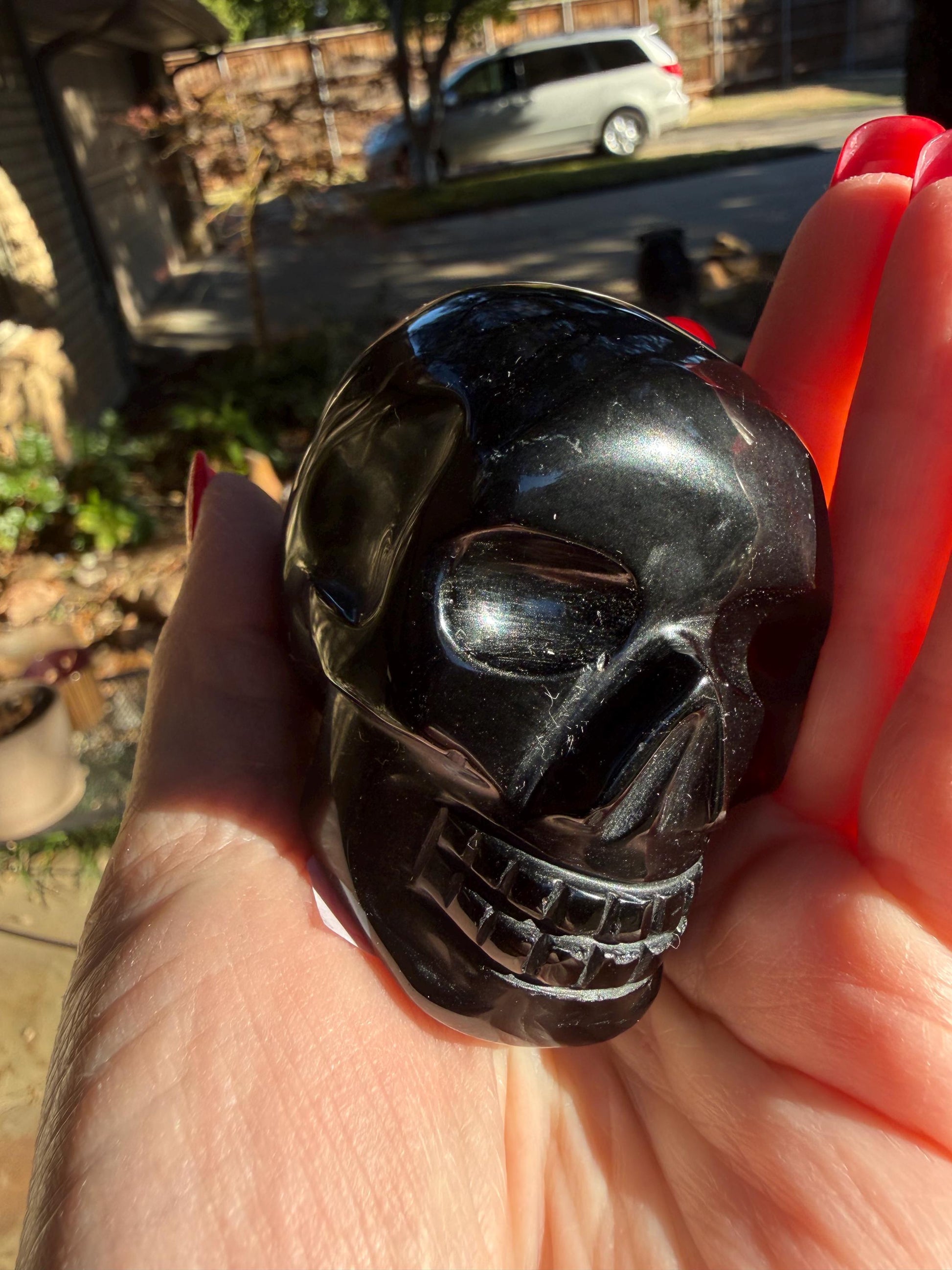 Black Obsidian Skull, 2.5”, crystal healing, crystals gift, reiki