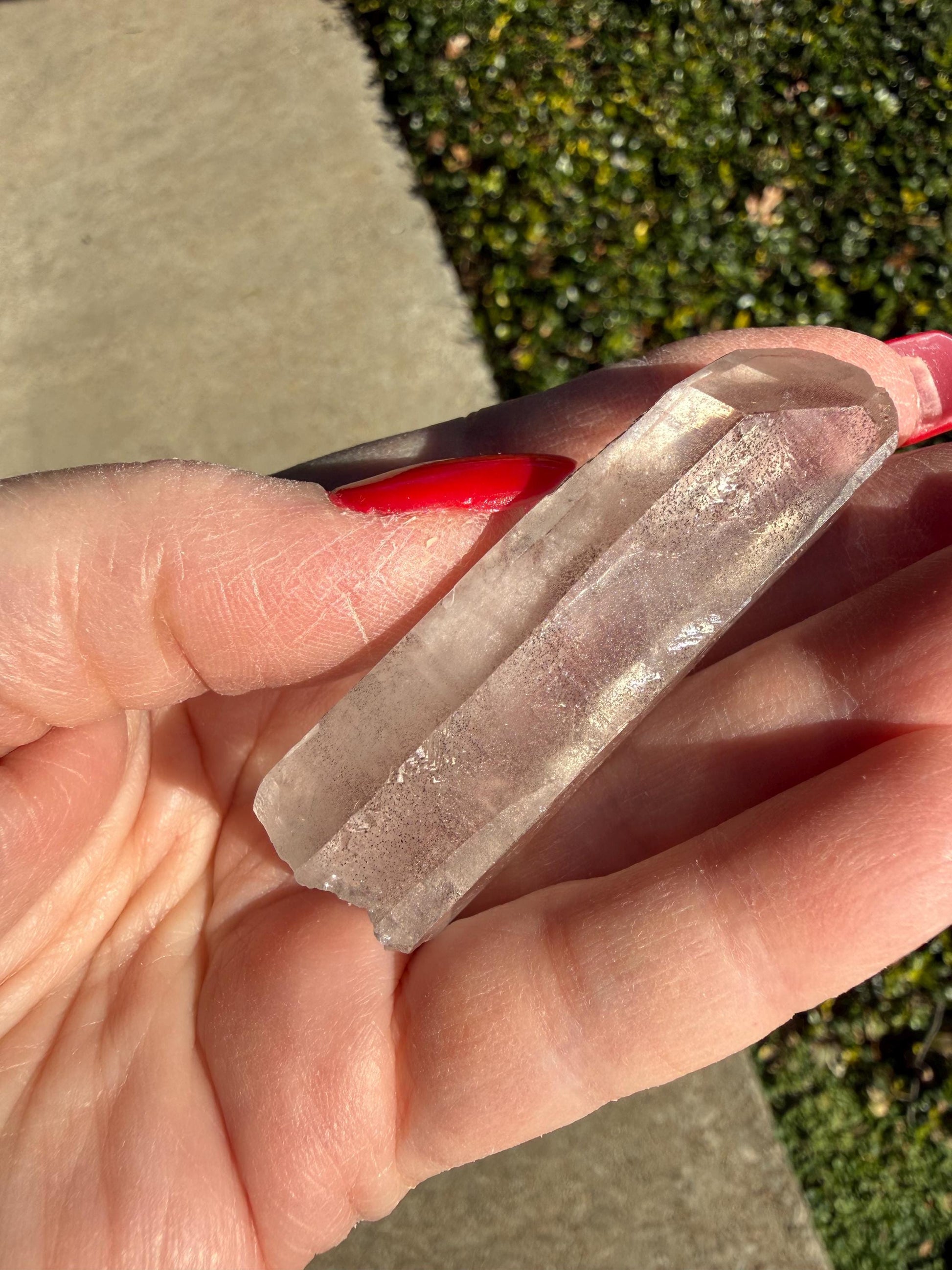 Purple Lemurian Twin Wand, new, high quality, striations, crystal healing, 2.3”