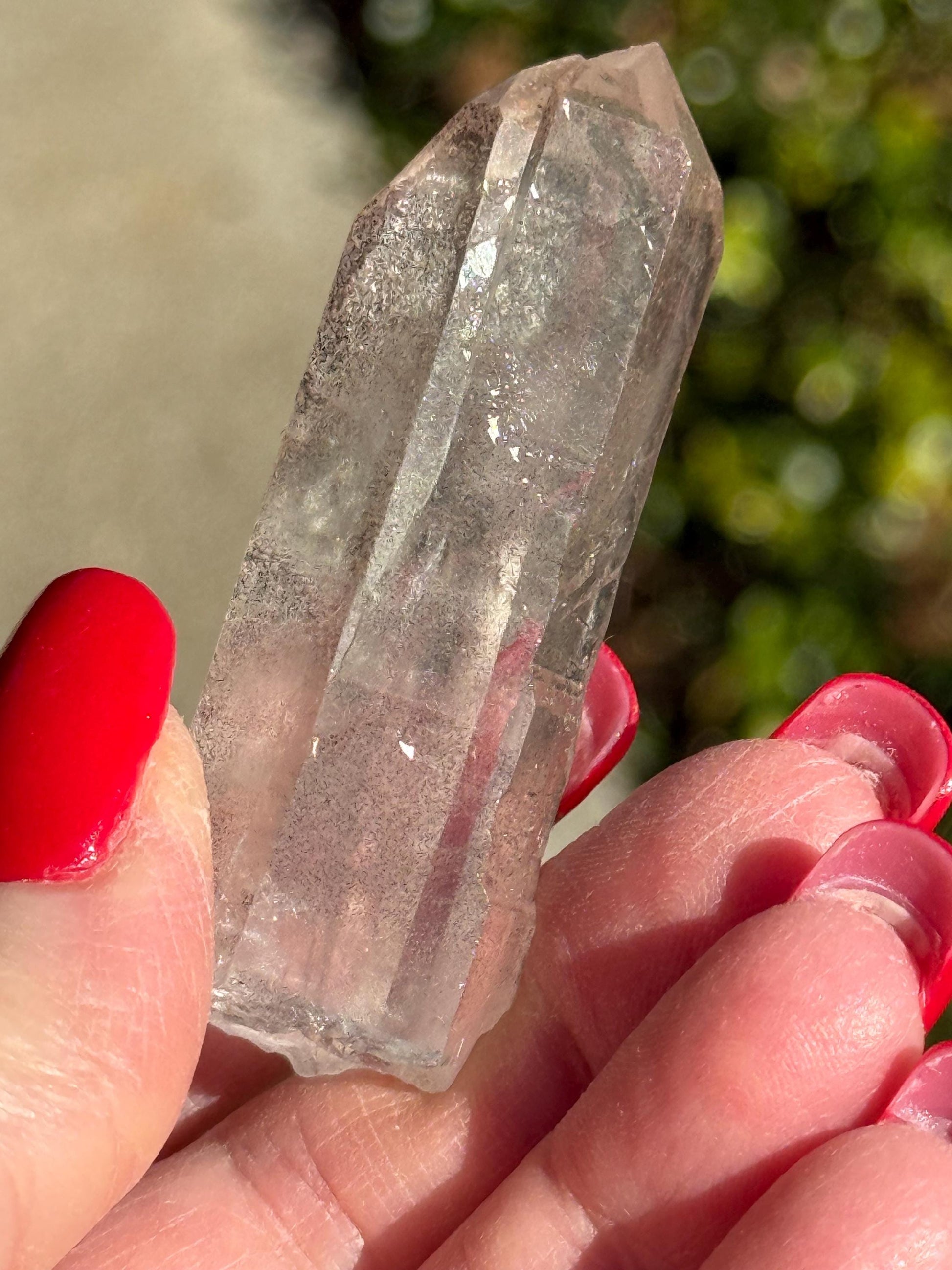 Purple Lemurian Twin Wand, new, high quality, striations, crystal healing, 2.3”