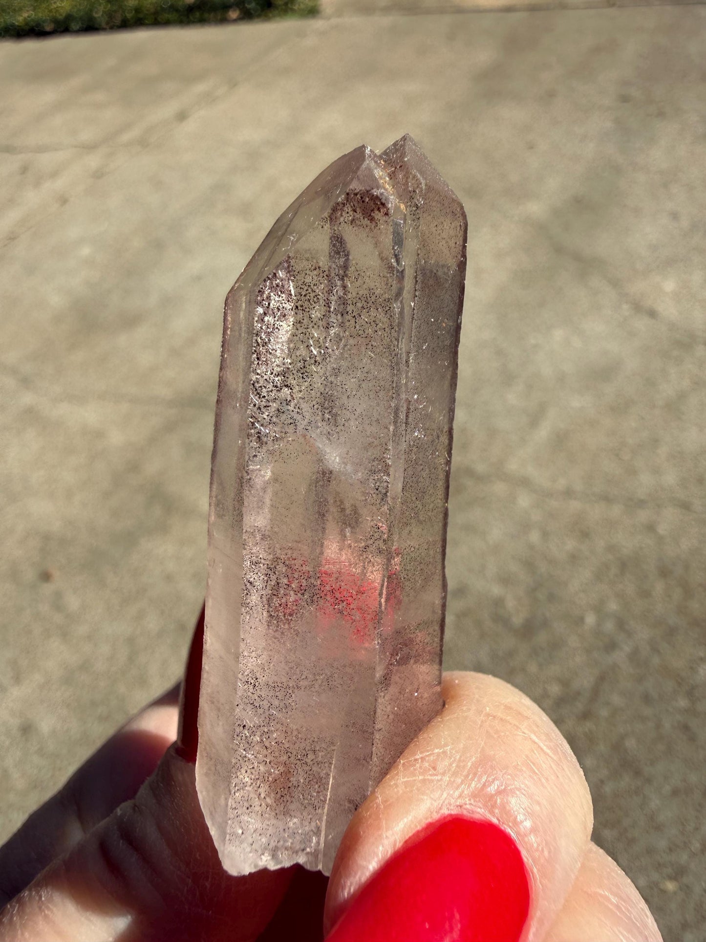 Purple Lemurian Twin Wand, new, high quality, striations, crystal healing, 2.3”