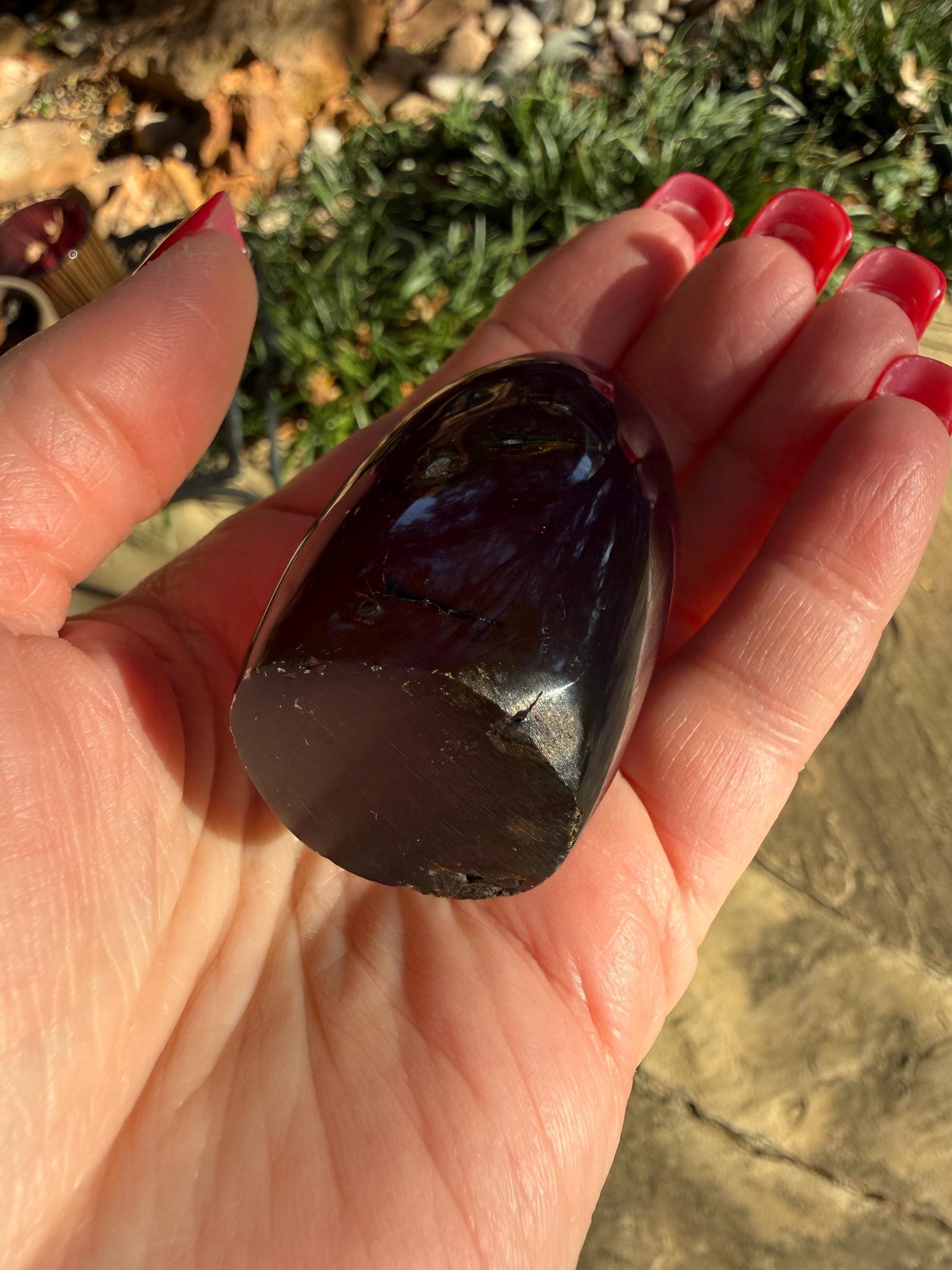 Polished authentic amber Freeform, altar, gift, high vibration crystals, crystal healing, 2.25”