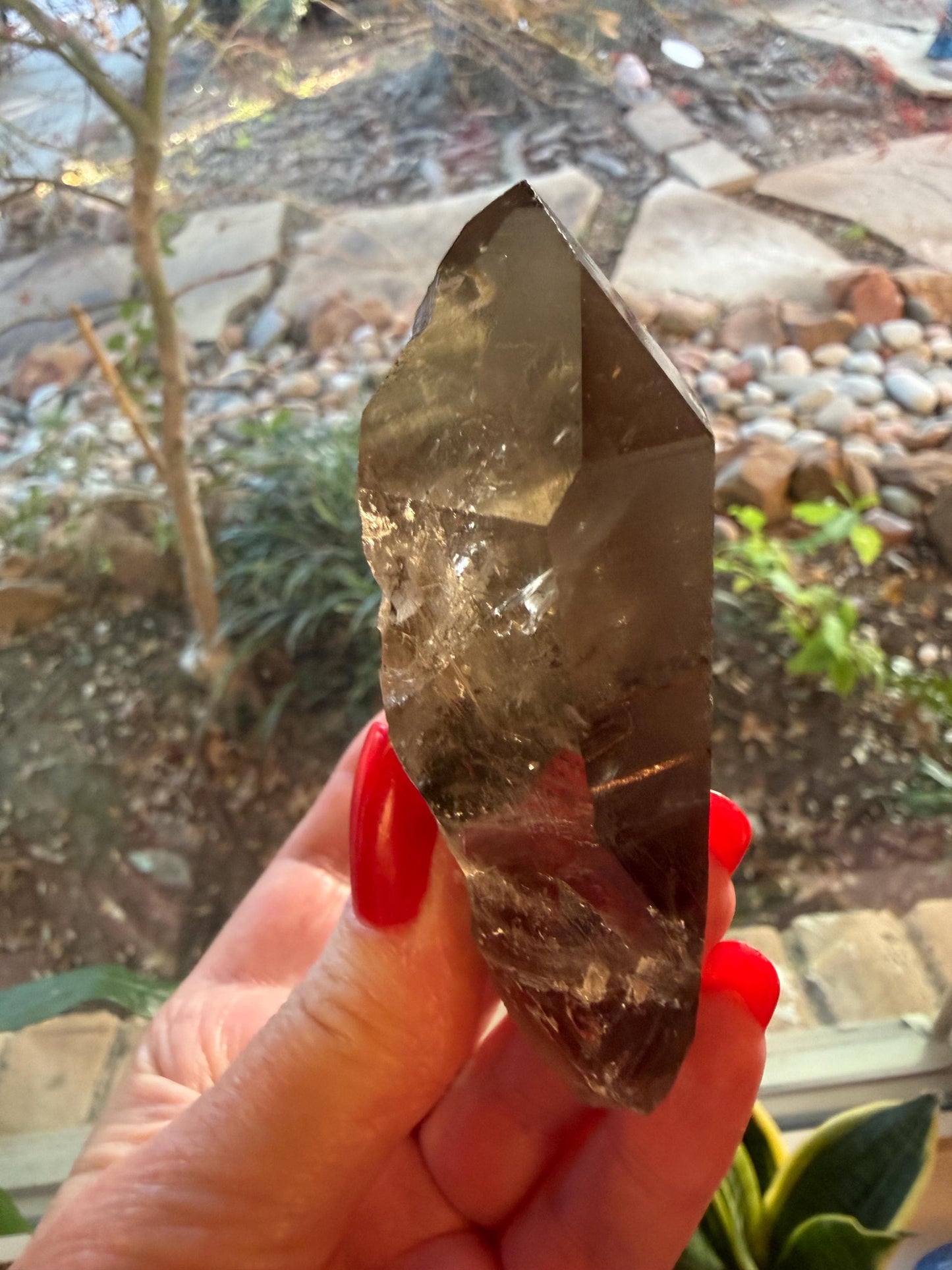 Smoky Lemurian wand, 3.5”, record keepers, high vibration crystals, crystal healing, gift