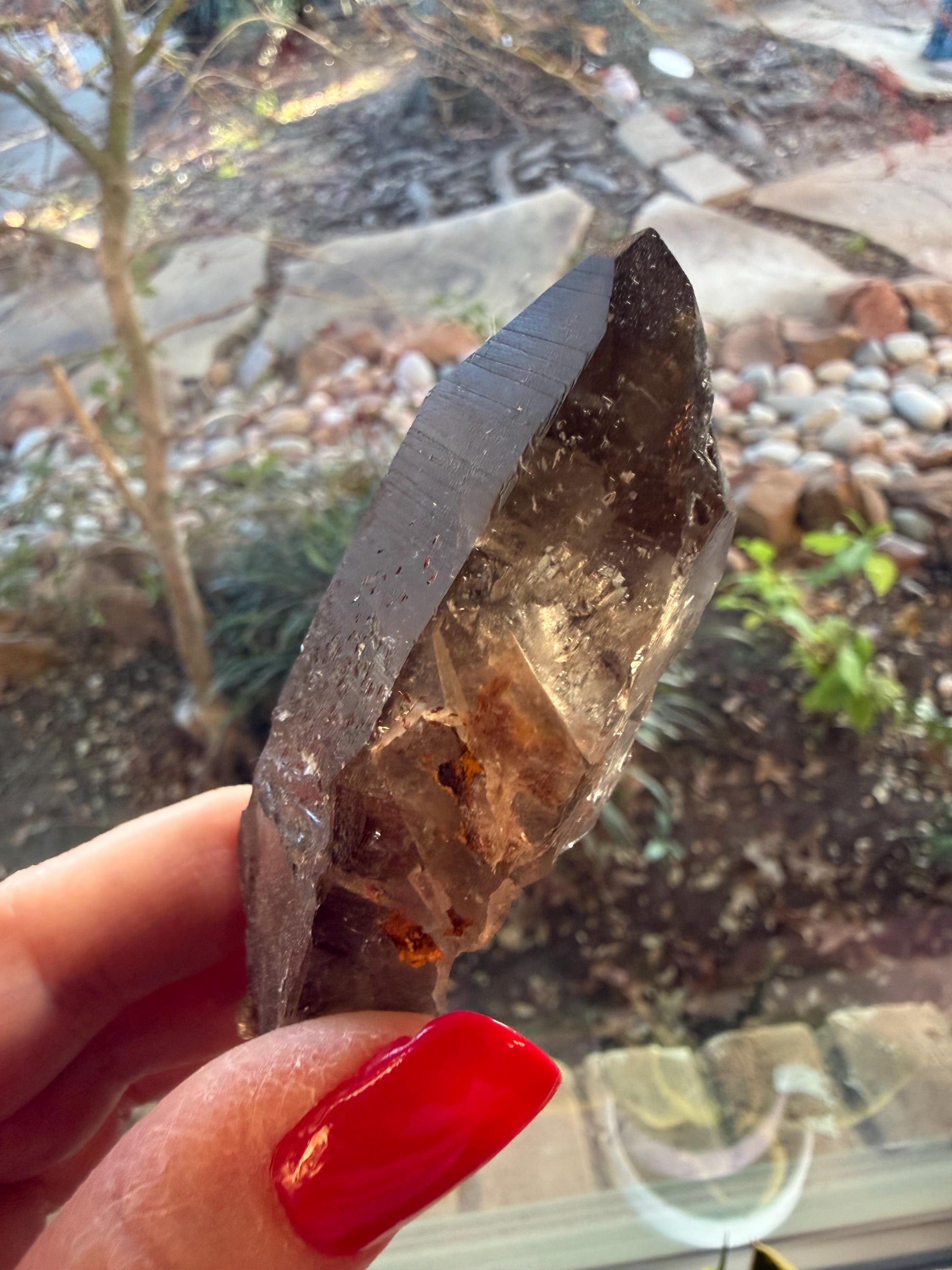 Smoky Lemurian wand, 3.5”, record keepers, high vibration crystals, crystal healing, gift