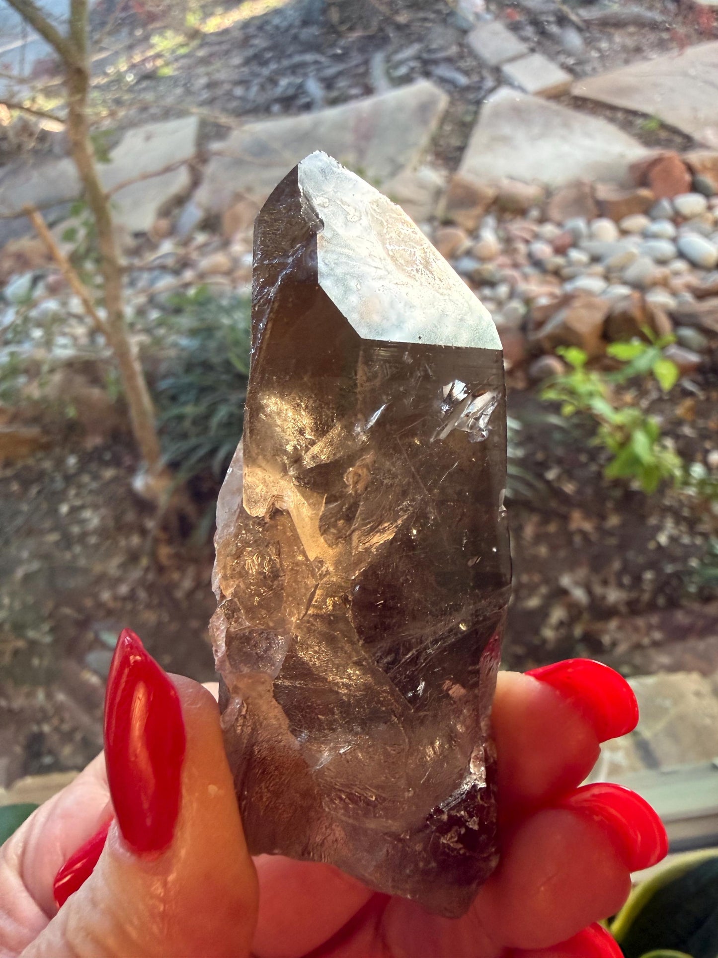 Smoky Lemurian wand, 3.5”, record keepers, high vibration crystals, crystal healing, gift