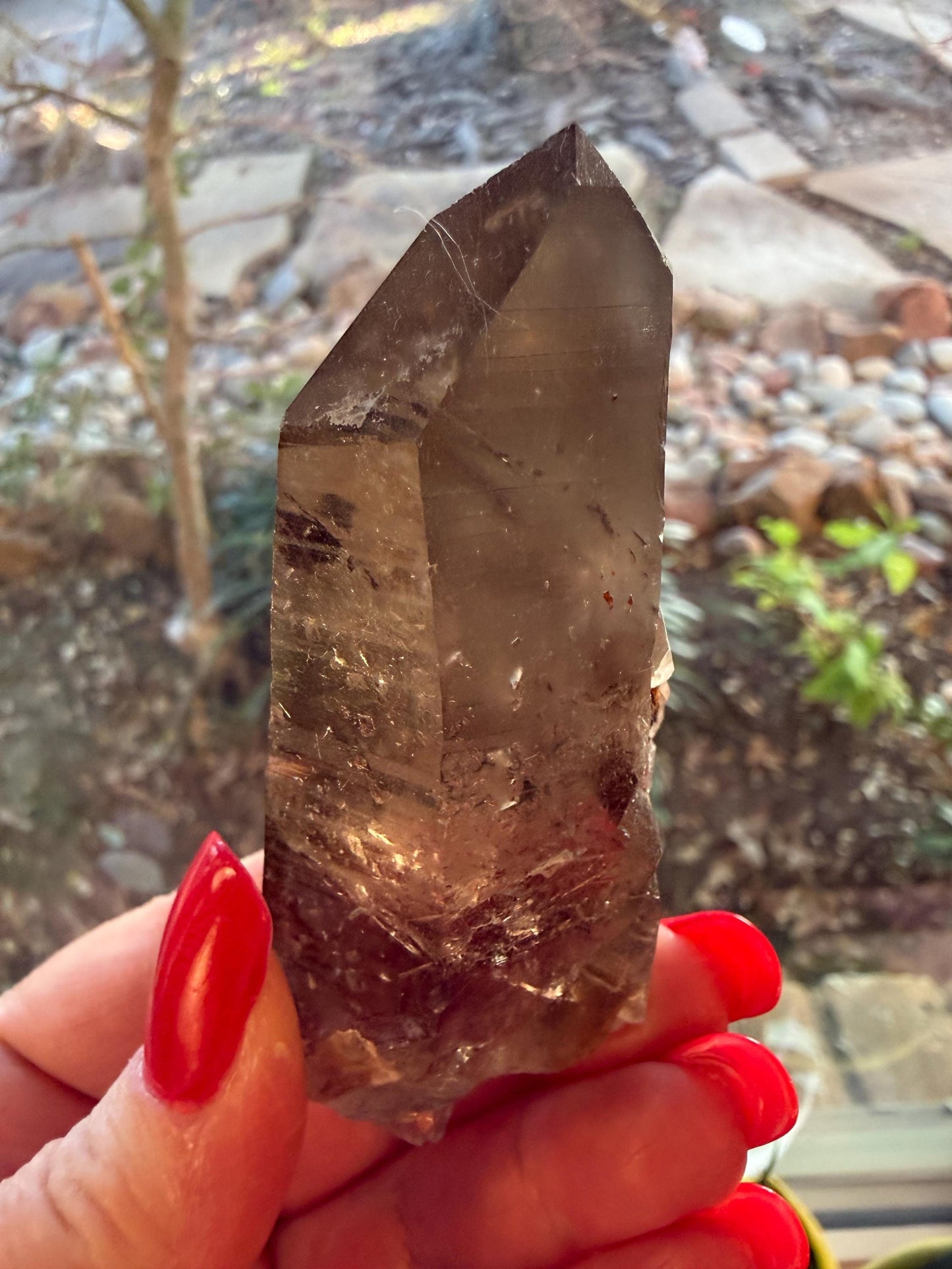 Smoky Lemurian wand, 3.5”, record keepers, high vibration crystals, crystal healing, gift