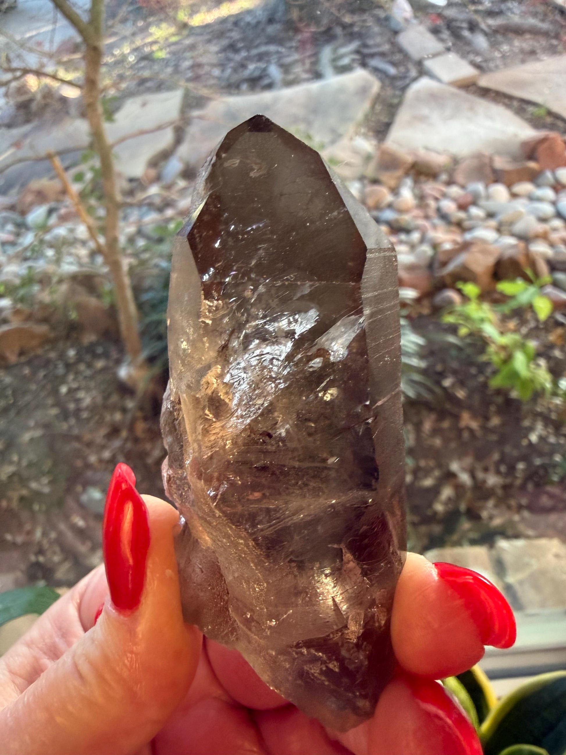 Smoky Lemurian wand, 3.5”, record keepers, high vibration crystals, crystal healing, gift