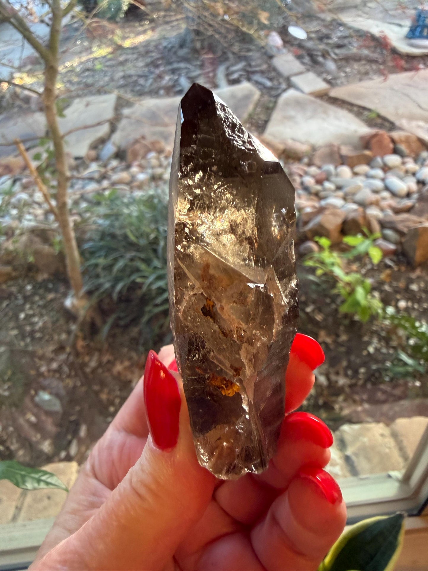 Smoky Lemurian wand, 3.5”, record keepers, high vibration crystals, crystal healing, gift