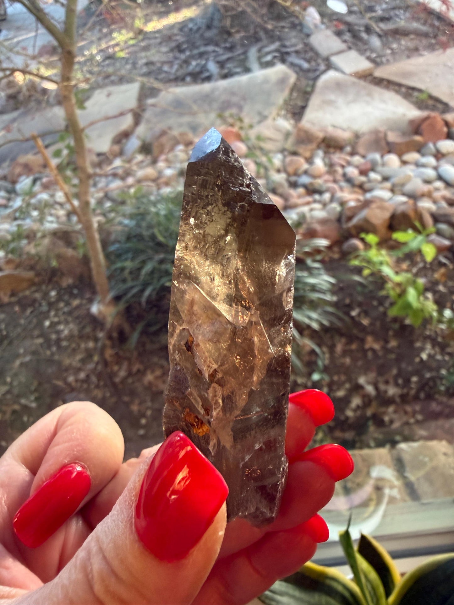 Smoky Lemurian wand, 3.5”, record keepers, high vibration crystals, crystal healing, gift