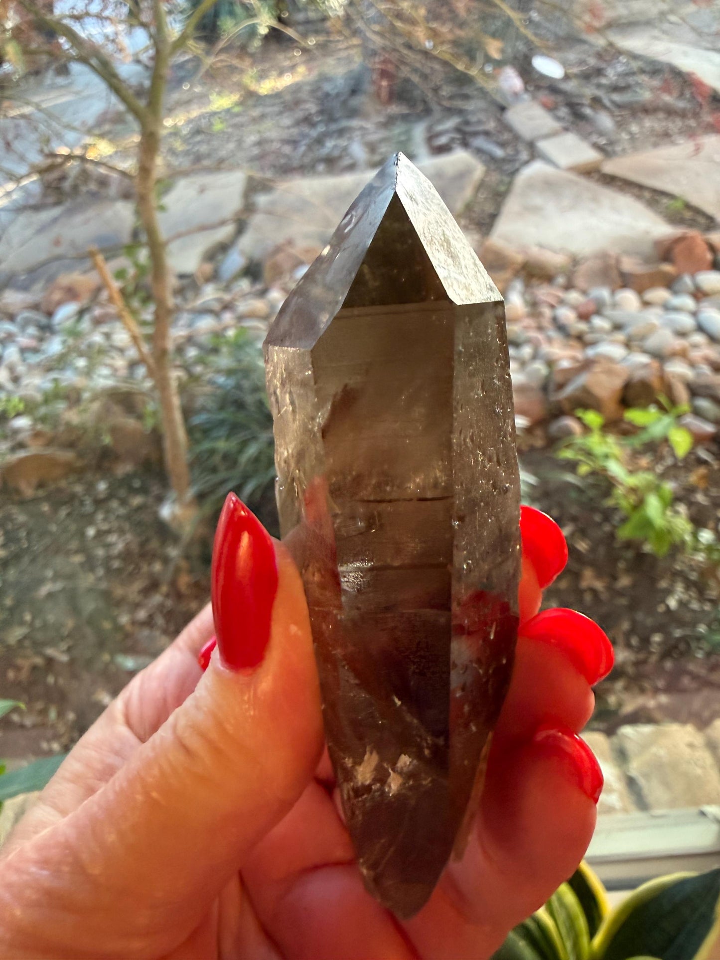 Smoky Lemurian wand, 3.5”, record keepers, high vibration crystals, crystal healing, gift