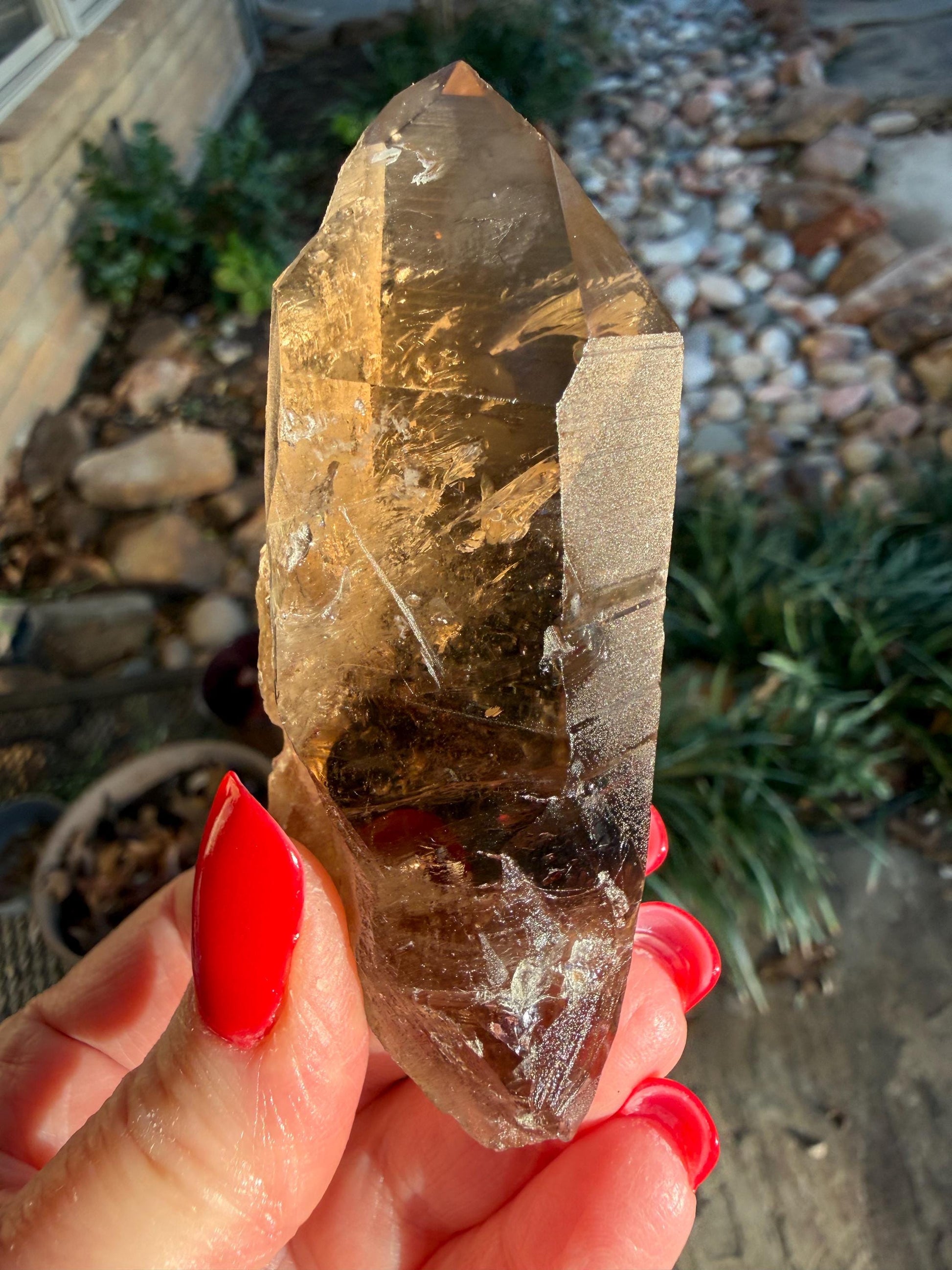 Smoky Lemurian wand, 3.5”, record keepers, high vibration crystals, crystal healing, gift