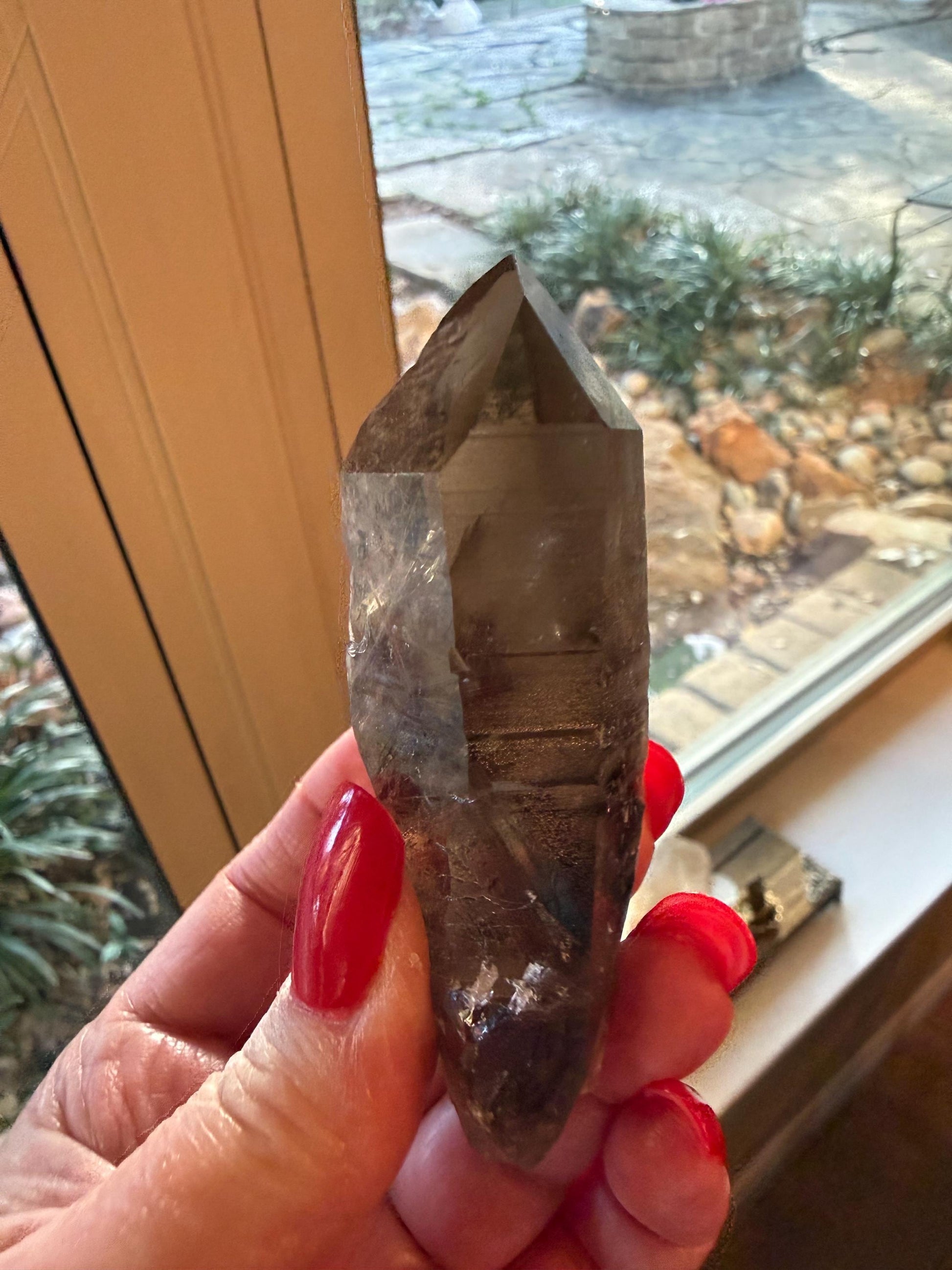 Smoky Lemurian wand, 3.5”, record keepers, high vibration crystals, crystal healing, gift