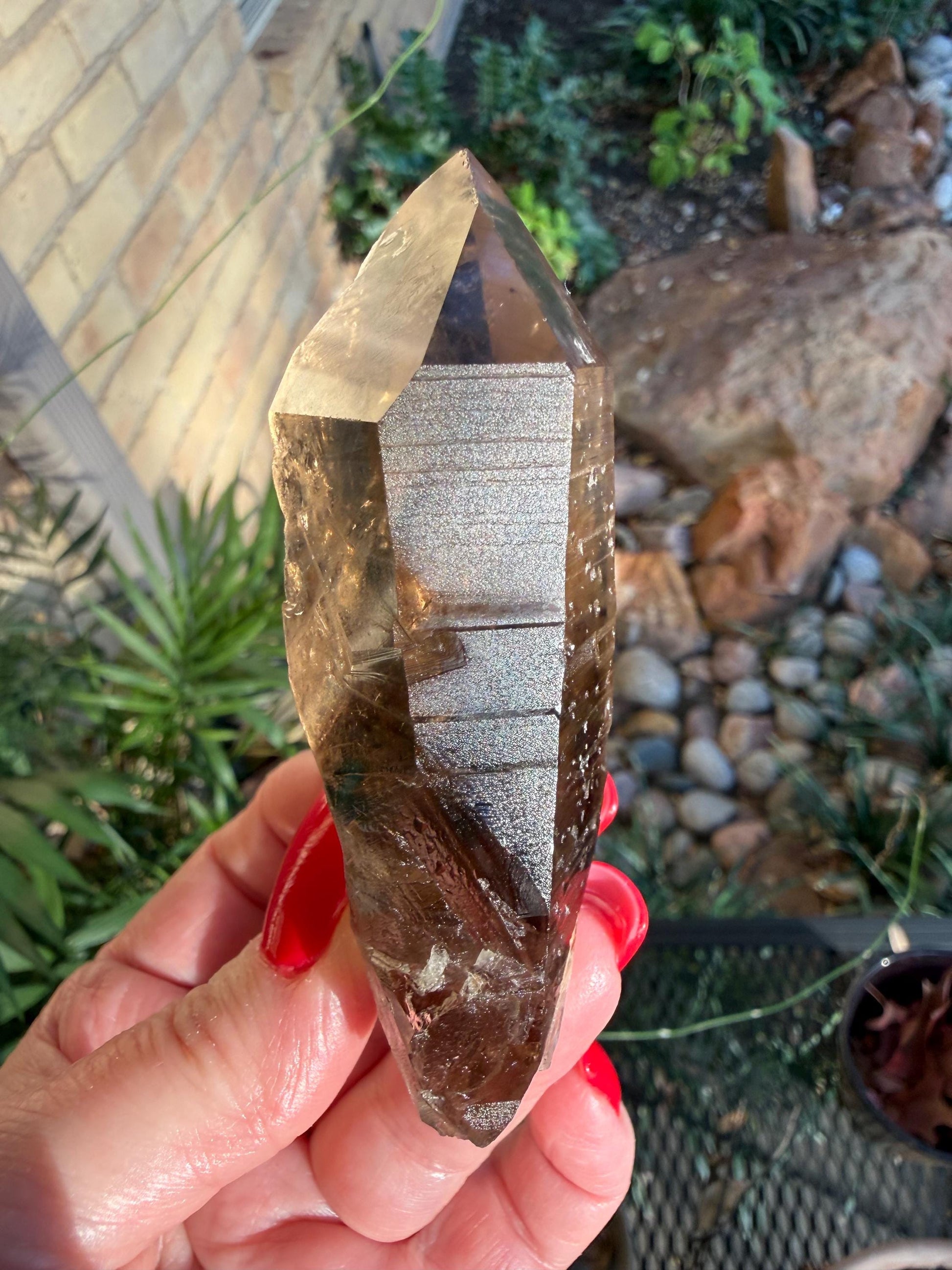 Smoky Lemurian wand, 3.5”, record keepers, high vibration crystals, crystal healing, gift