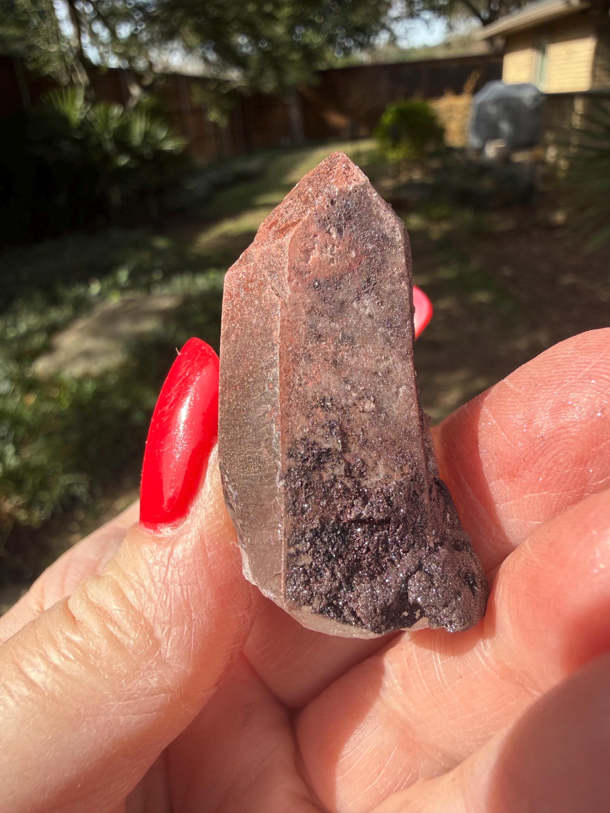 Purple Dragon Lemurian Wand, new, high quality, striations, crystal healing, 2”, hematite, premium