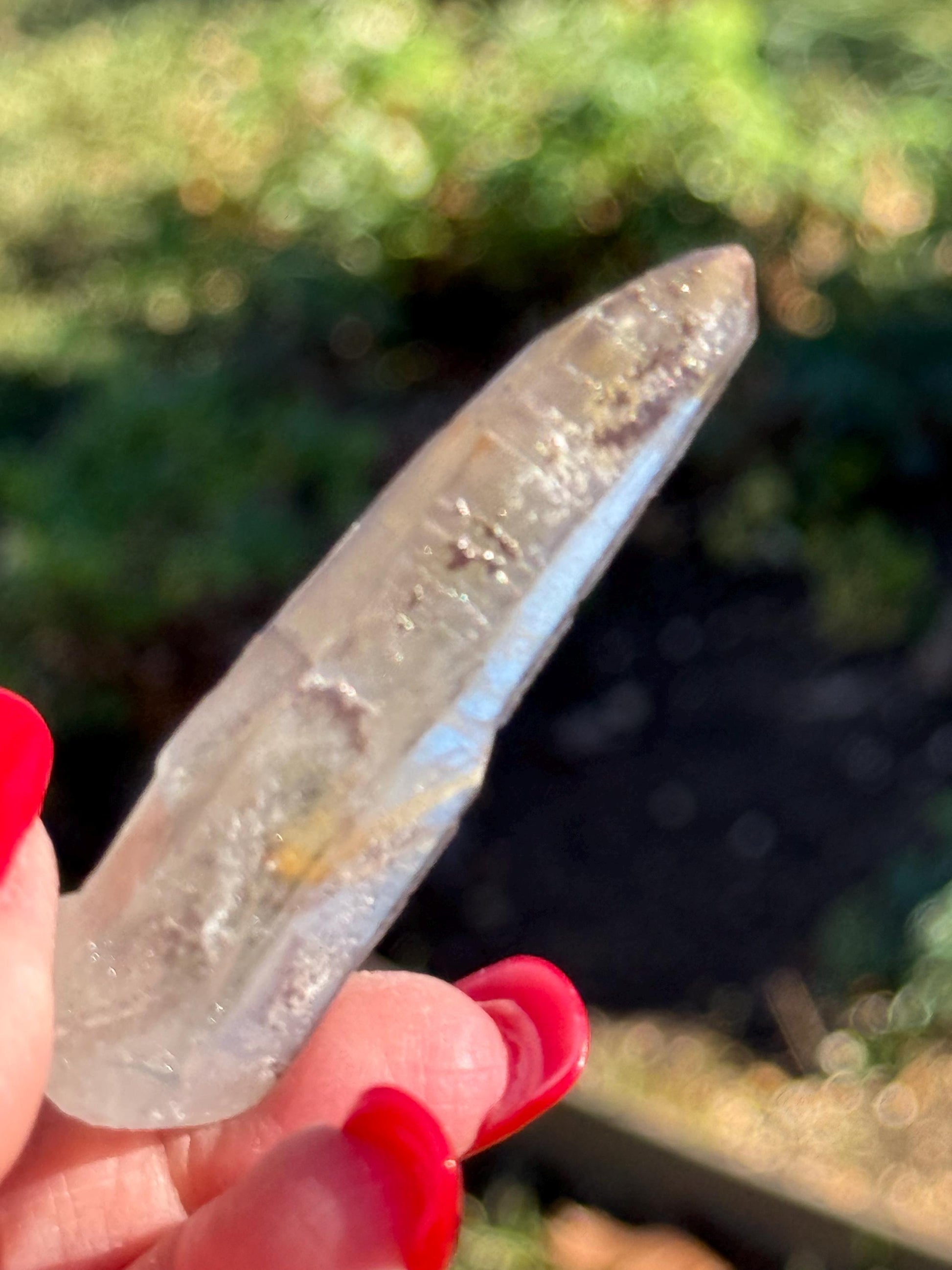 Purple Lemurian Wand, new, high quality, striations, crystal healing, 2.6”