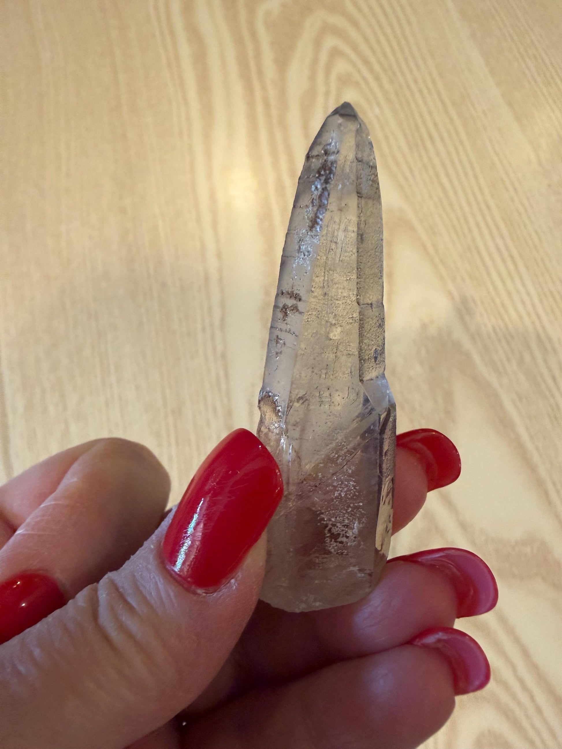 Purple Lemurian Wand, new, high quality, striations, crystal healing, 2.6”