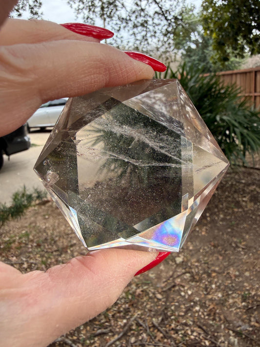 Large Champagne Lemurian Star, stunning carving, new, 4.3 ounces, 2.75”, Brazil, high vibration crystal healing, crystals, altar, gift