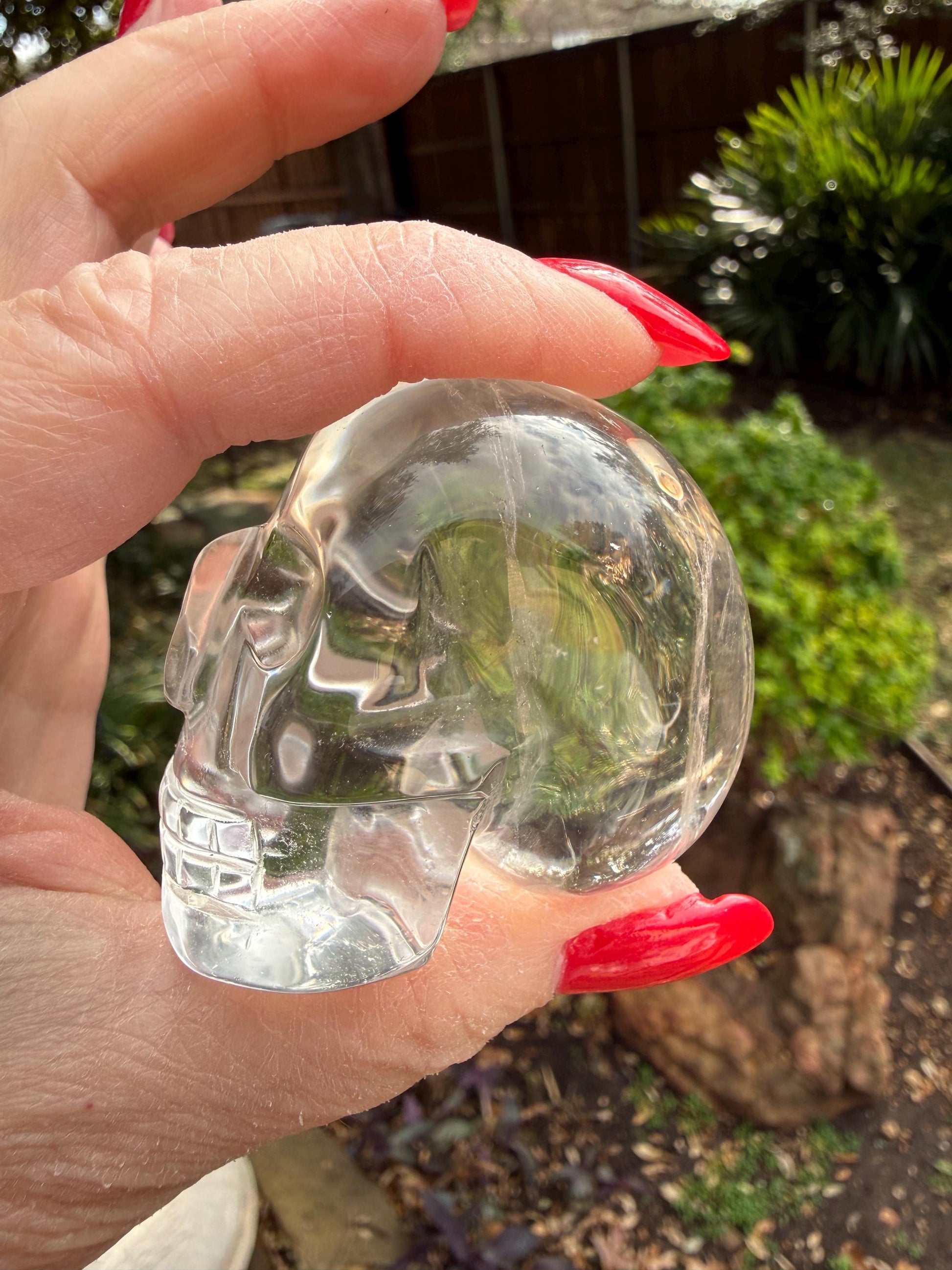 Lemurian Quartz stunning skull carving, high vibration crystals, altar, 2”, Raguel