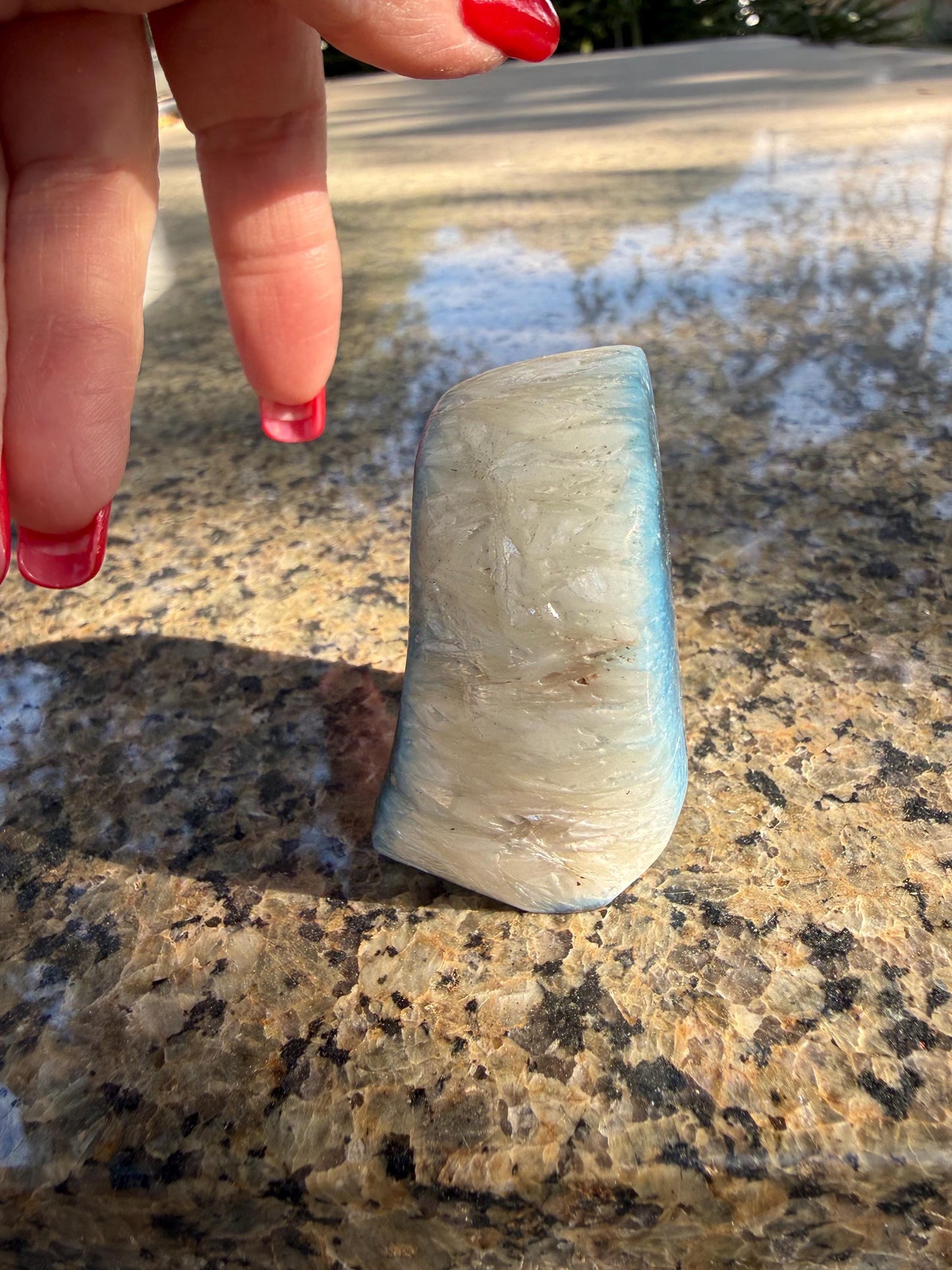 Nakauriite freeform, Blue Ice, Glacierite, 2”, new, gift, altar, crystals, high vibration crystals, rare