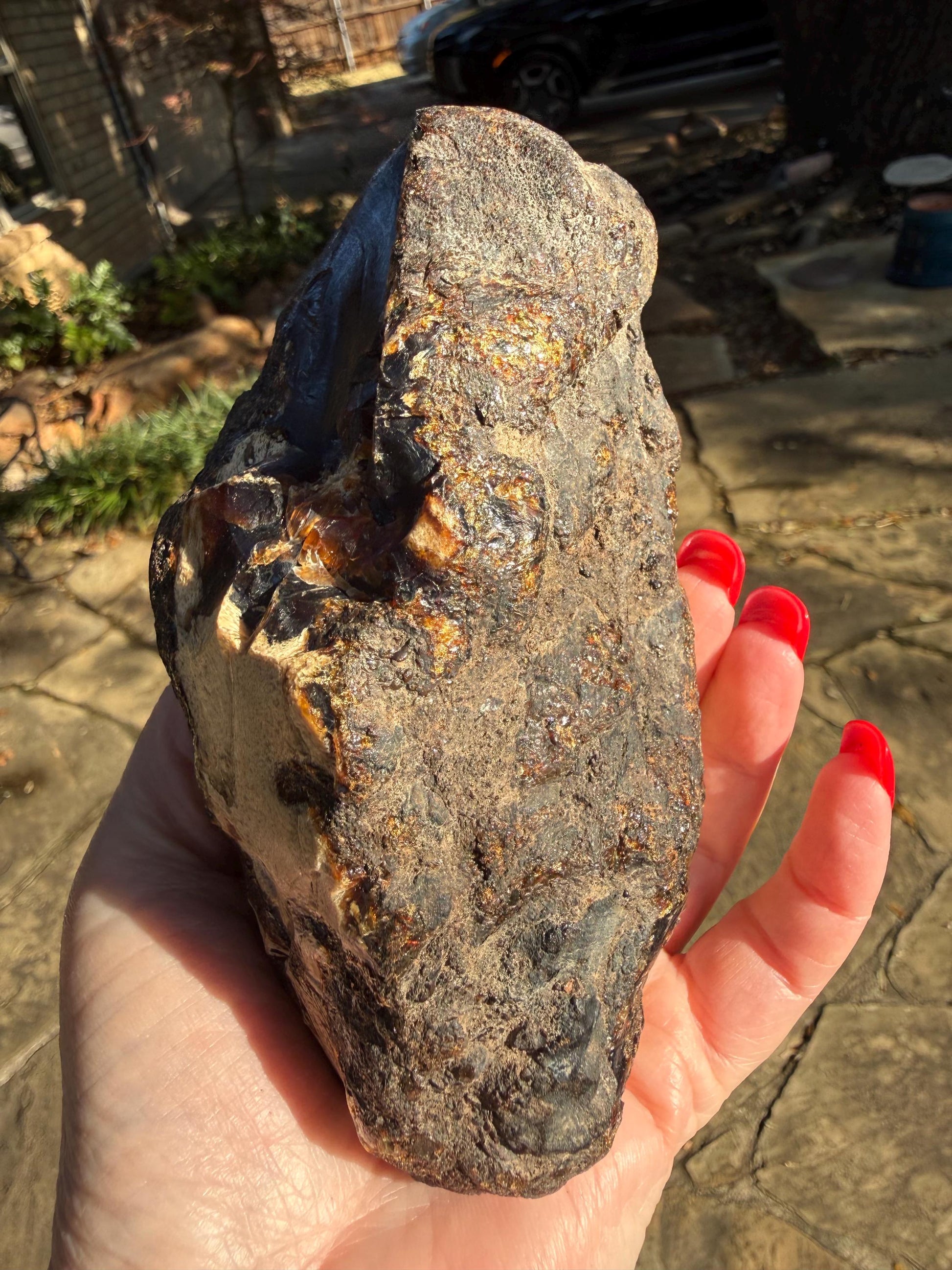 Large raw amber, Glorious Beautiful Amazing Color, altar, gift, new, 5.5”, healing crystals