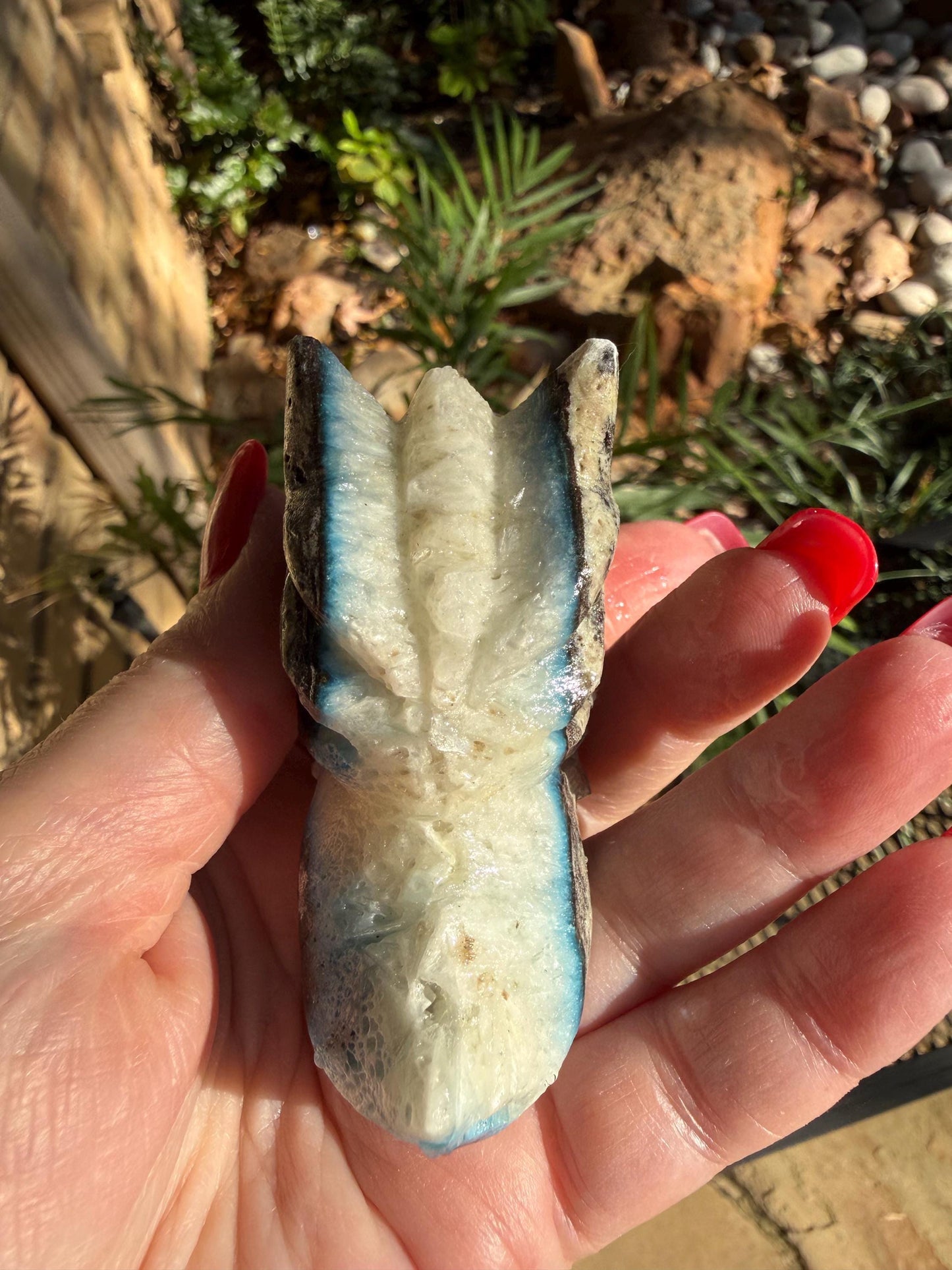 Nakauriite Blue Ice Glacierite Dragon, 2.75”, new, gift, altar, crystals, high vibration crystals, statement piece, rare