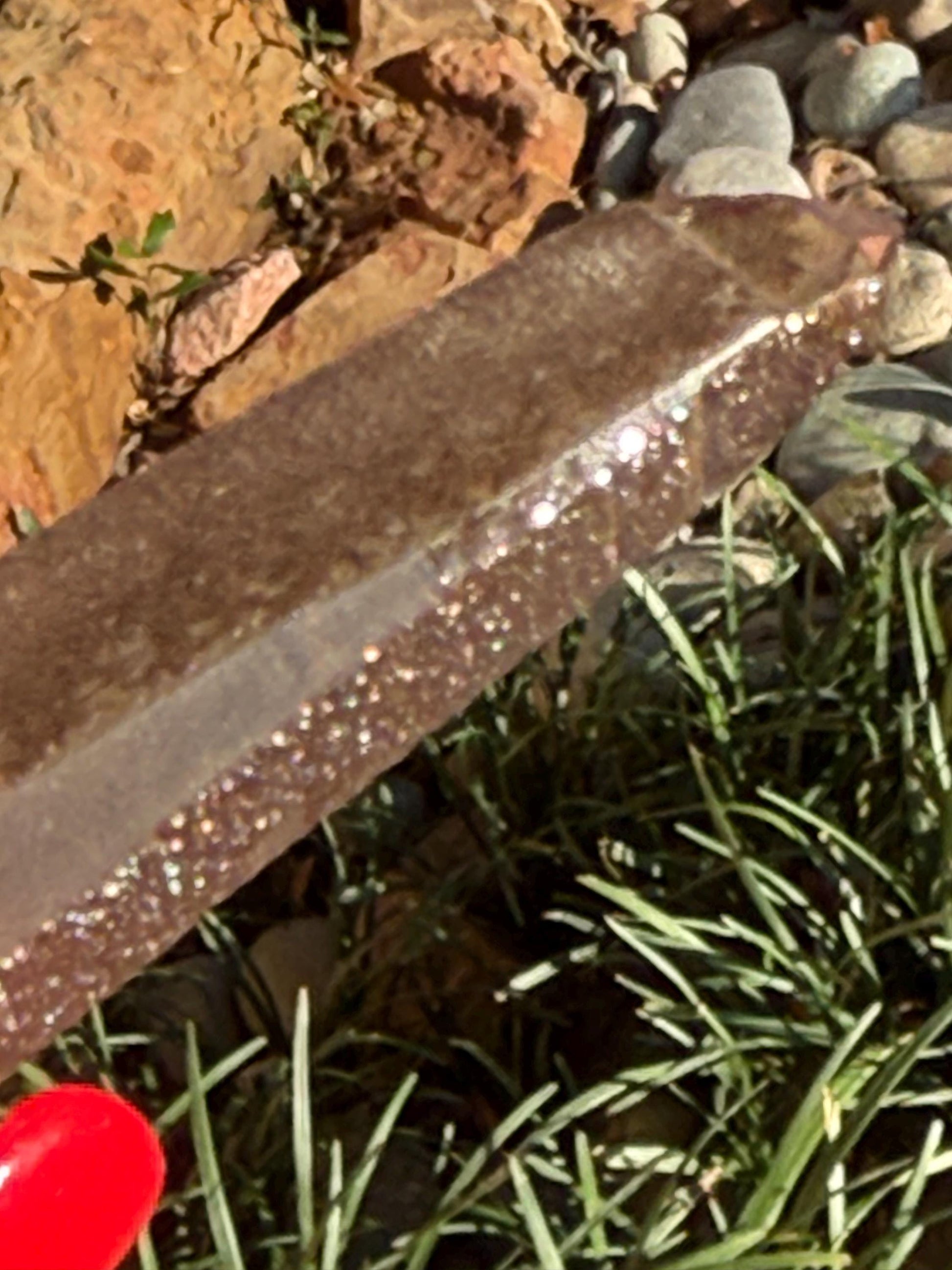 Purple Lemurian Wand, new, high quality, striations, crystal healing, 2.75”