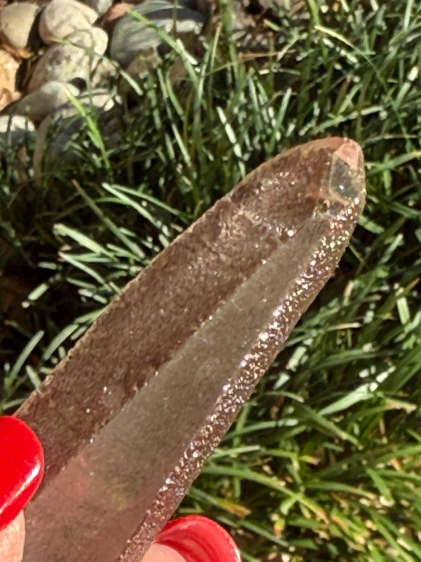 Purple Lemurian Wand, new, high quality, striations, crystal healing, 2.75”