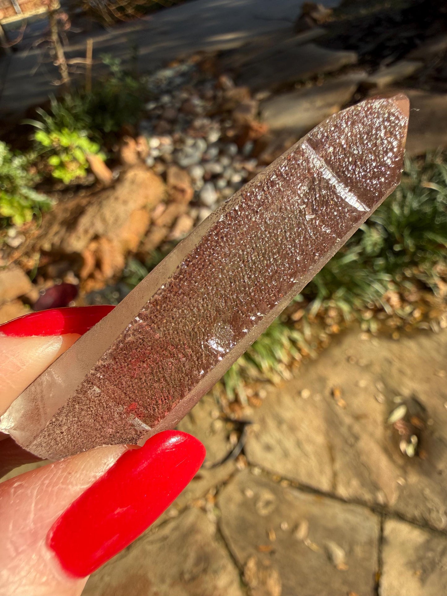 Purple Lemurian Wand, new, high quality, striations, crystal healing, 2.75”