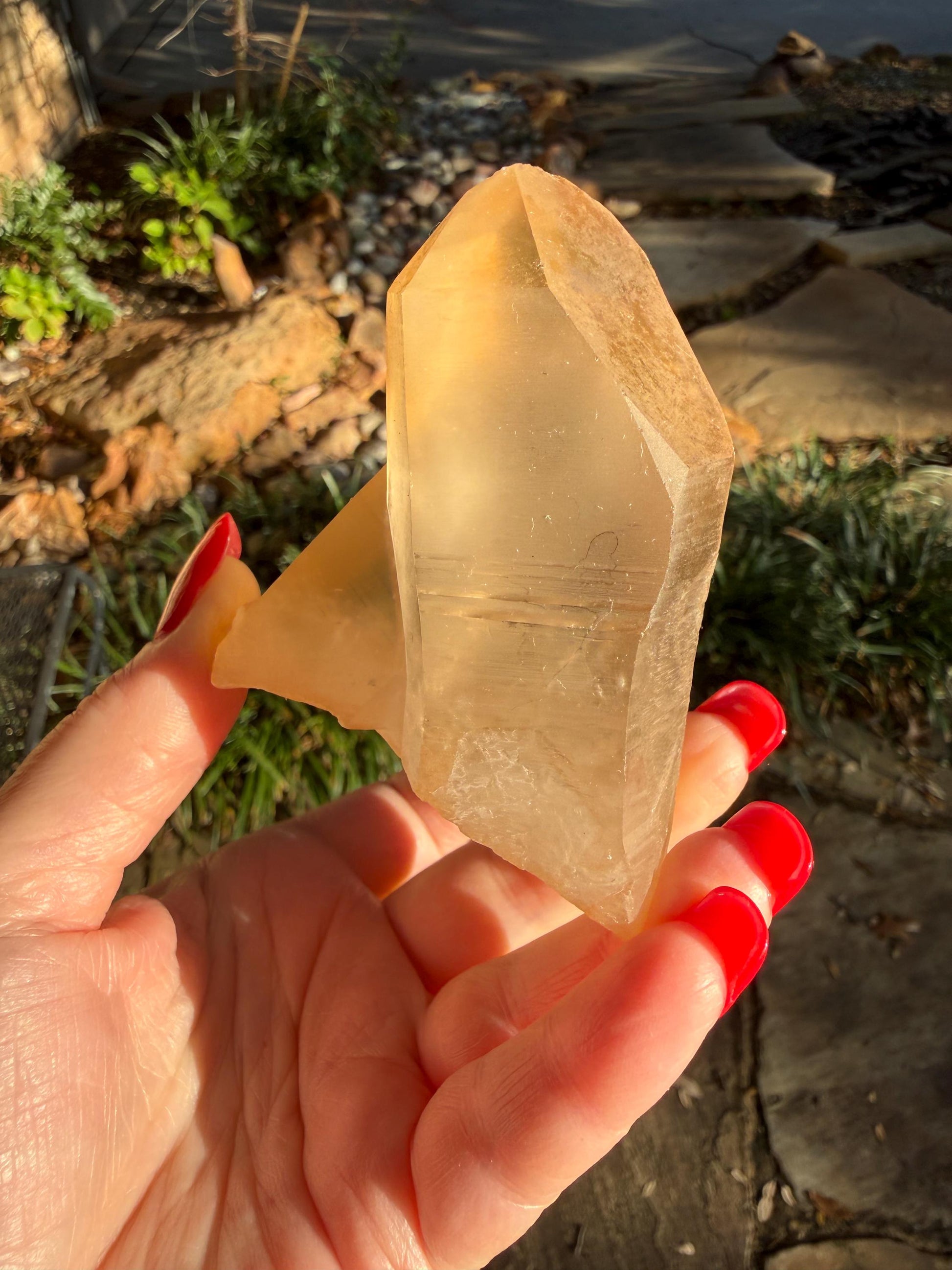 Rare Record Keeper Gold Twin Crossed Penetrator Lemurian, new, high quality, 3”, crystal healing, gift