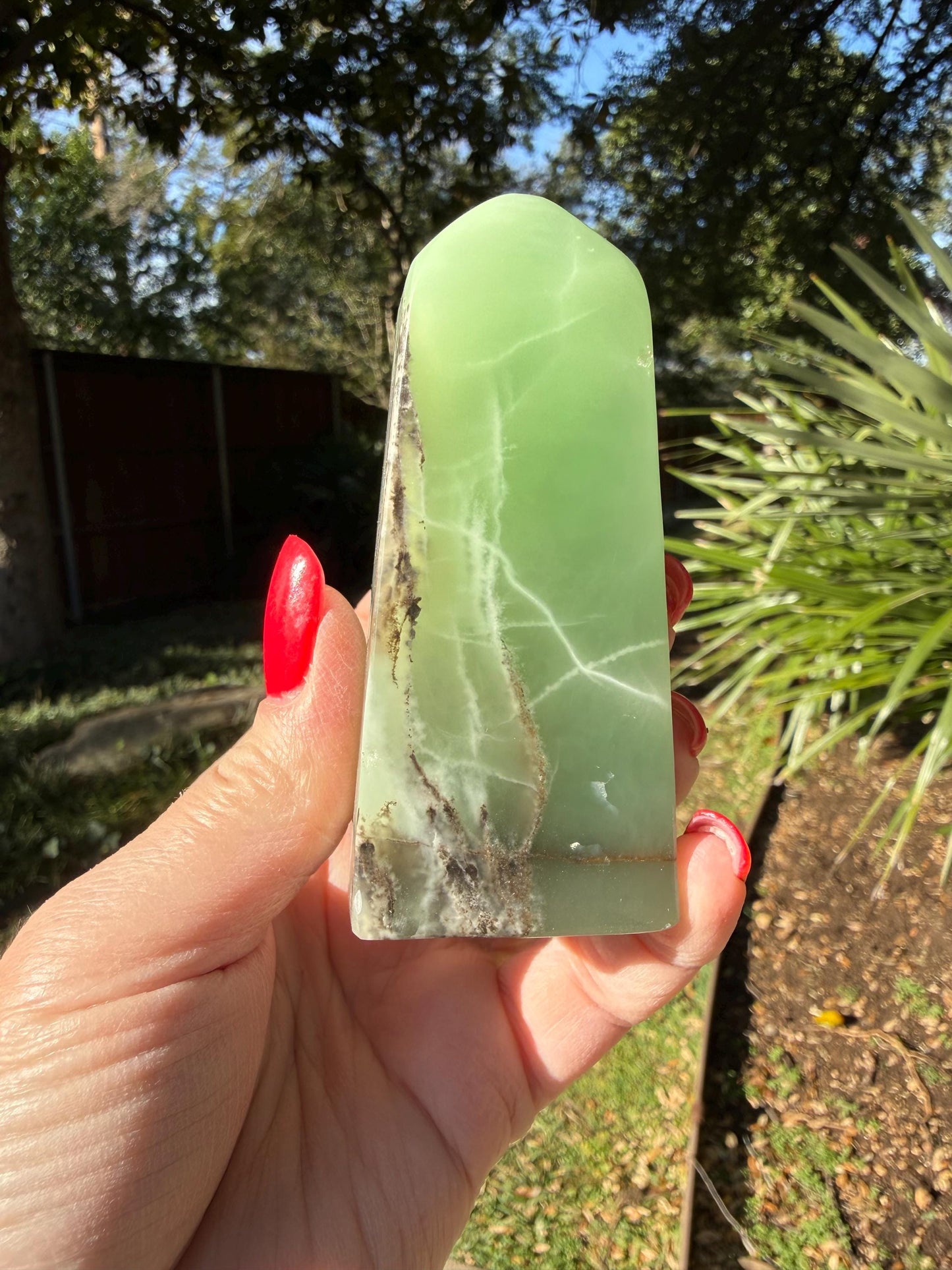 Fingerprint Calcite Tower, 3.5”, altar, crystals healing, high vibration crystals