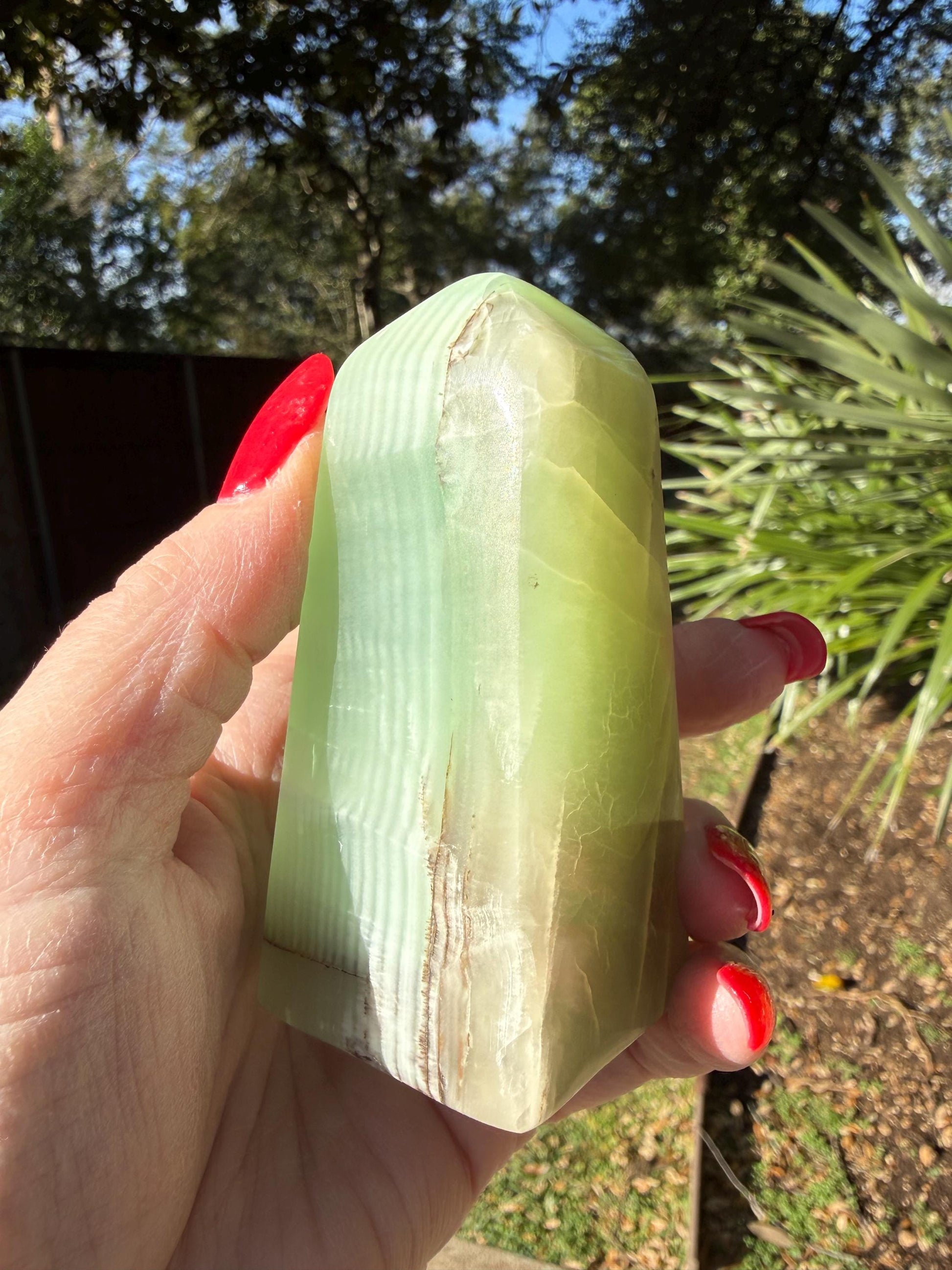 Fingerprint Calcite Tower, 3.5”, altar, crystals healing, high vibration crystals