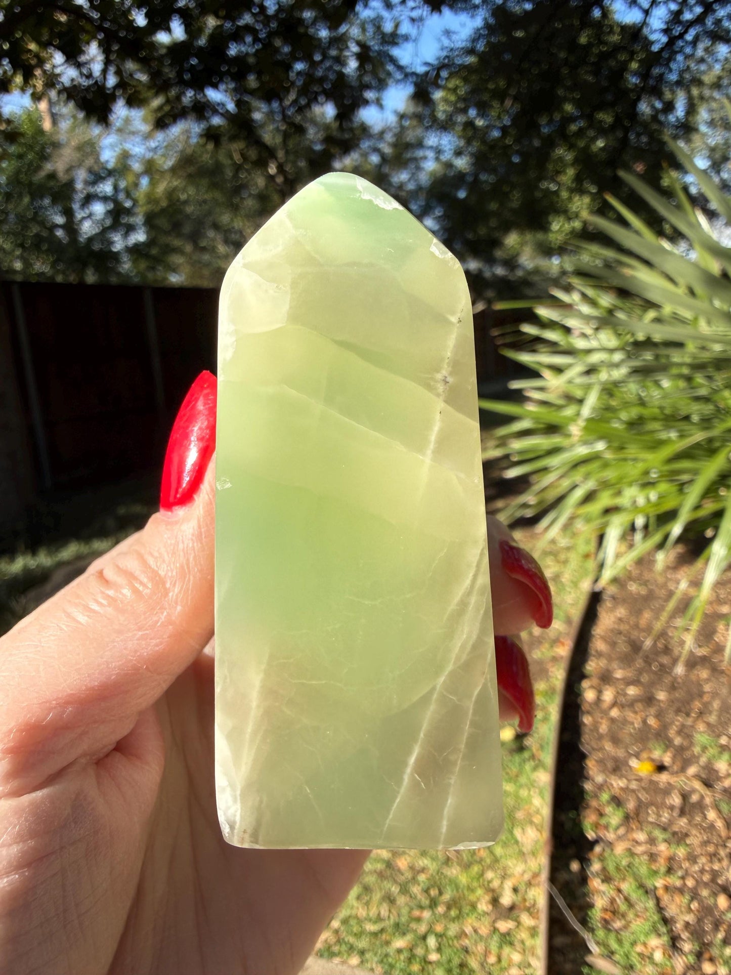 Fingerprint Calcite Tower, 3.5”, altar, crystals healing, high vibration crystals