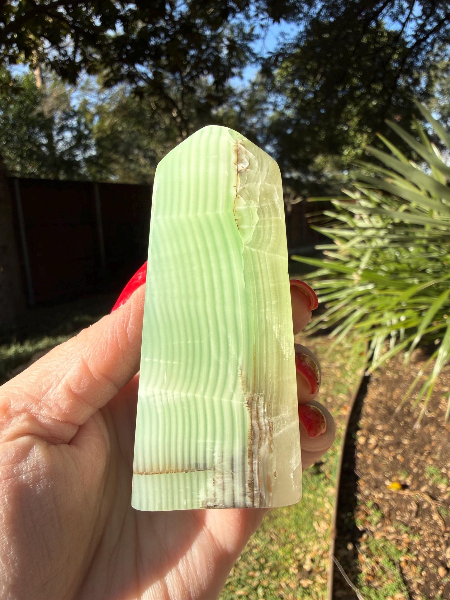 Fingerprint Calcite Tower, 3.5”, altar, crystals healing, high vibration crystals