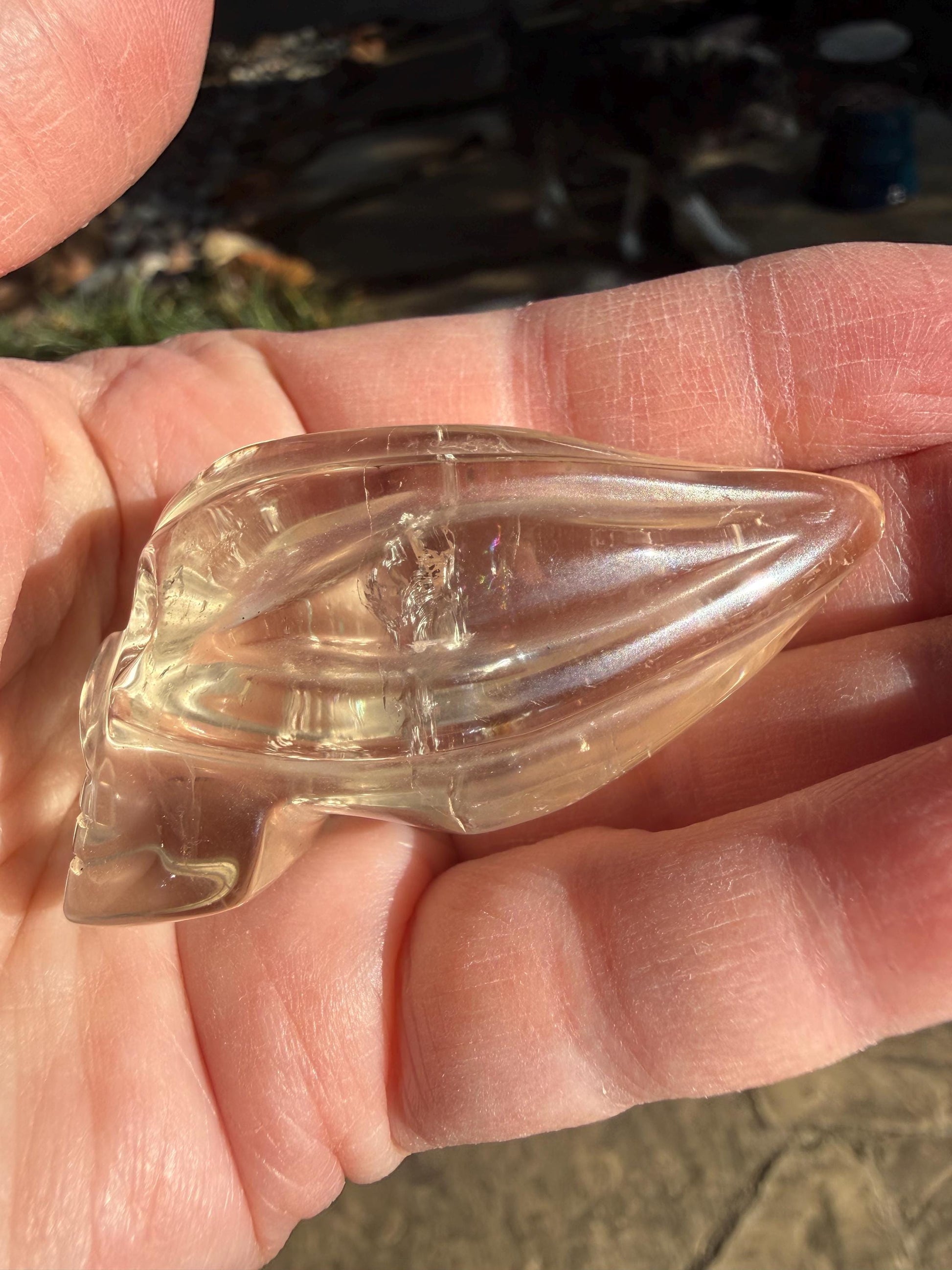 Citrine Travelers Skull, 2.3”, gifts, high vibration crystals, crystal healing, abundance skulls