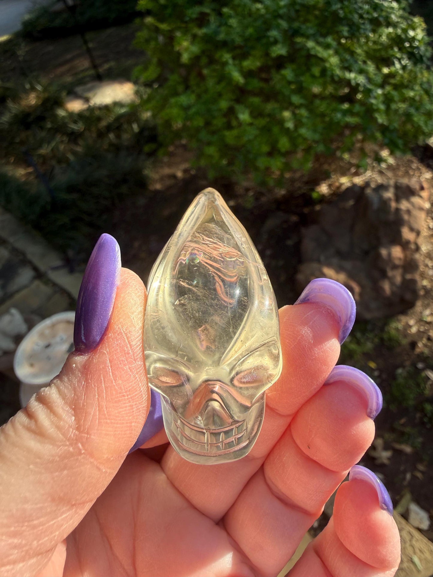 Citrine Travelers Skull, 2.3”, gifts, high vibration crystals, crystal healing, abundance skulls